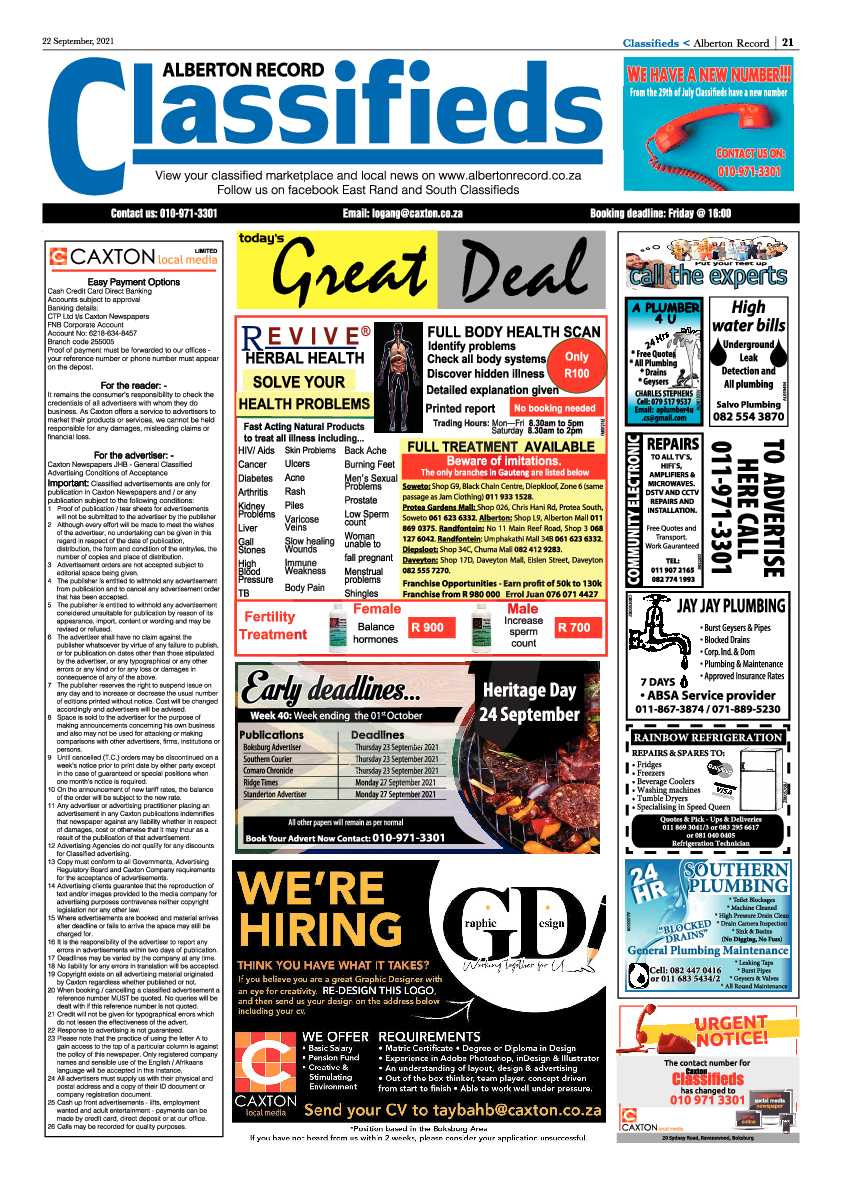 Alberton Record 22 September 2021 page 21