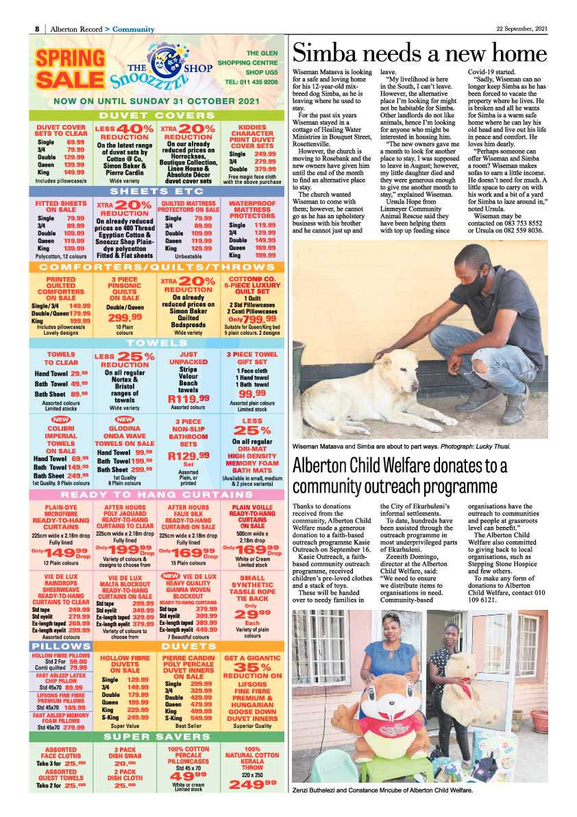 Alberton Record 22 September 2021 page 8