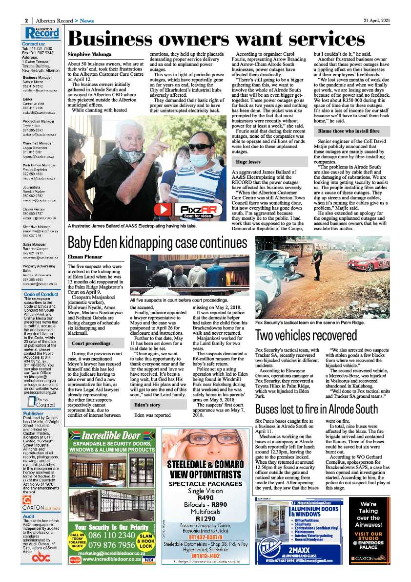 Alberton Record 23 April 2021 page 2