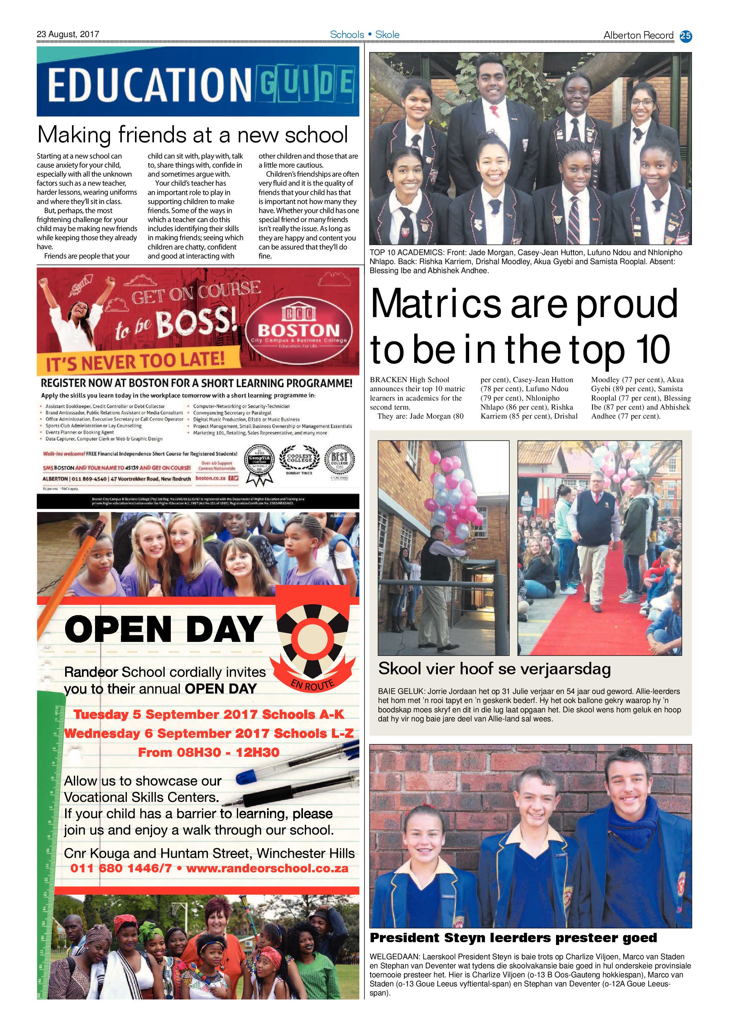 Alberton Record 23 August 2017 page 25