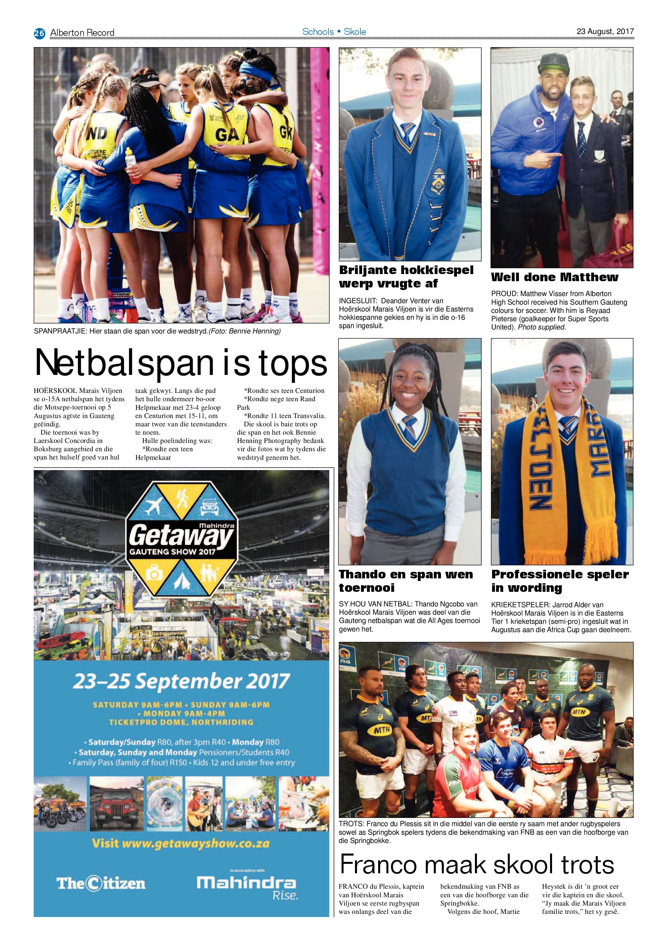 Alberton Record 23 August 2017 page 26