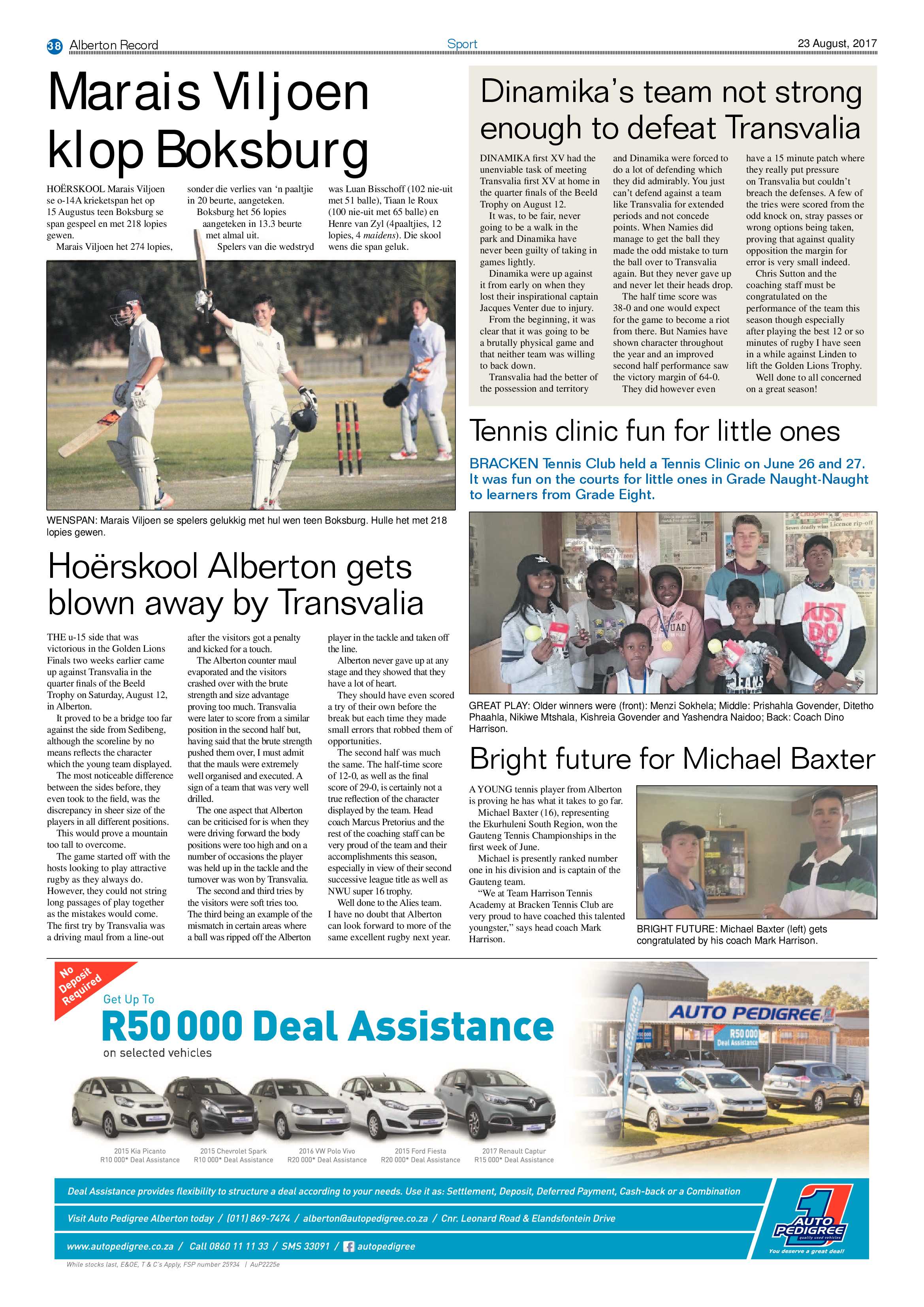 Alberton Record 23 August 2017 page 38
