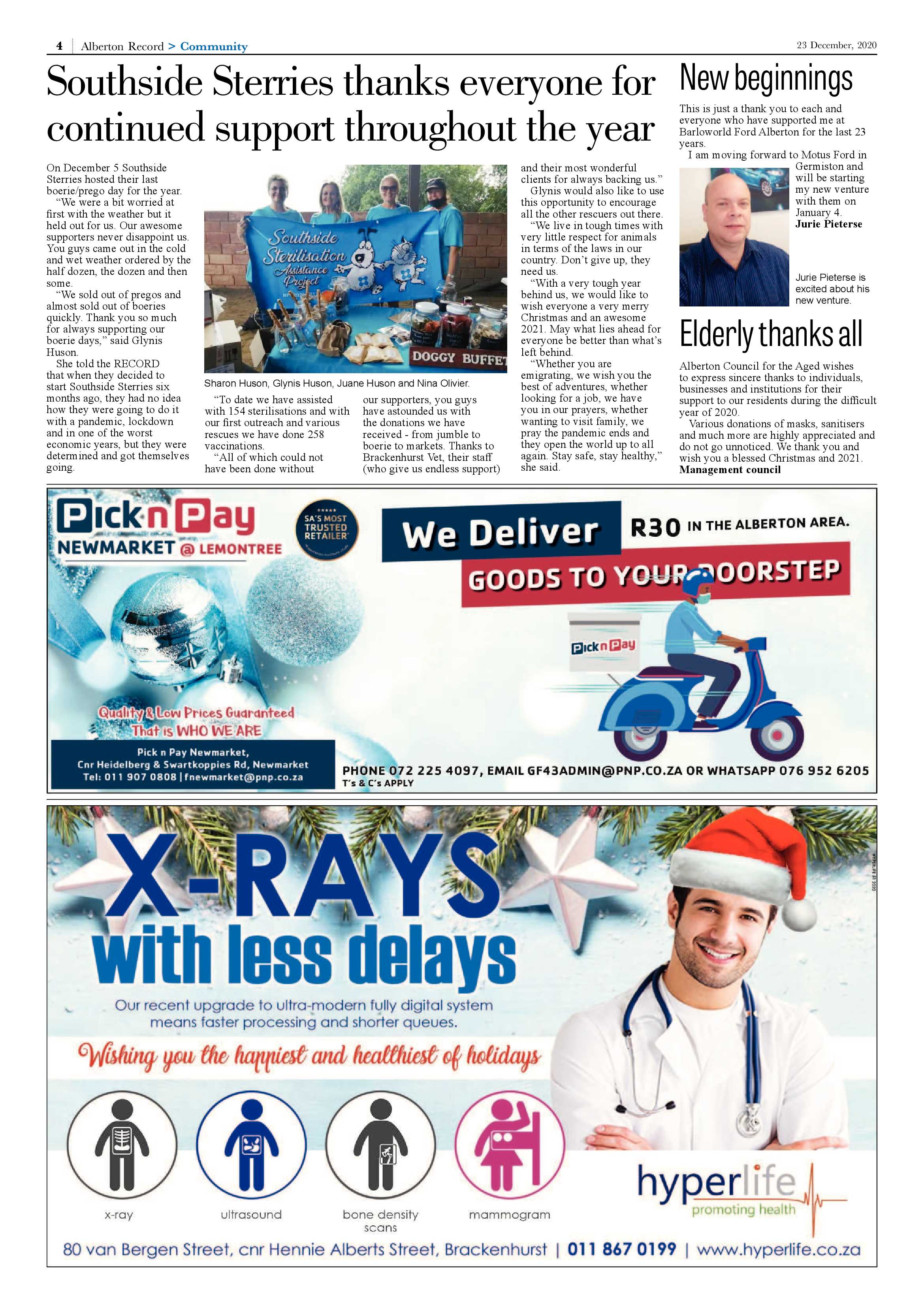 Alberton Record 23 December 2020 page 4