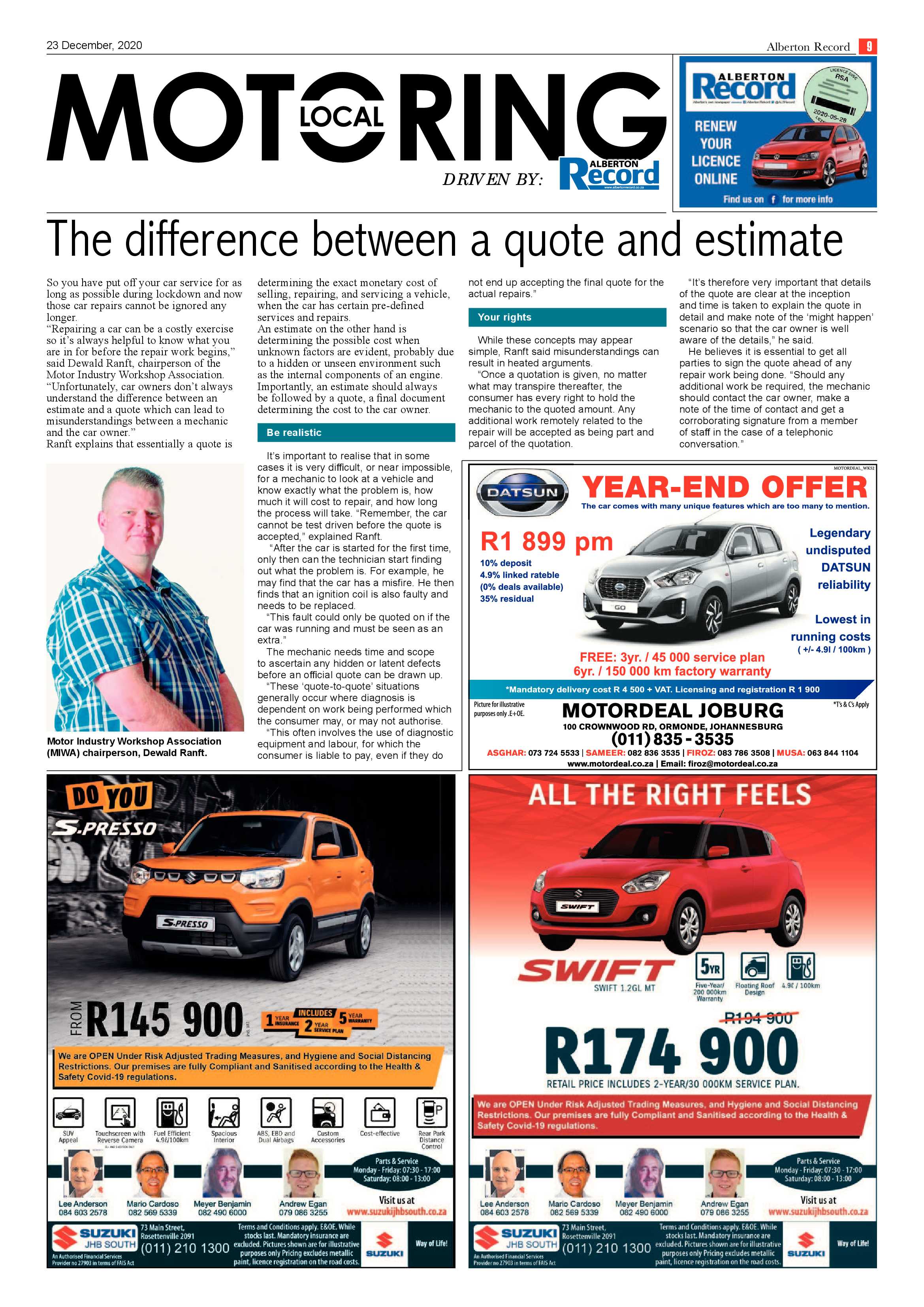 Alberton Record 23 December 2020 page 9