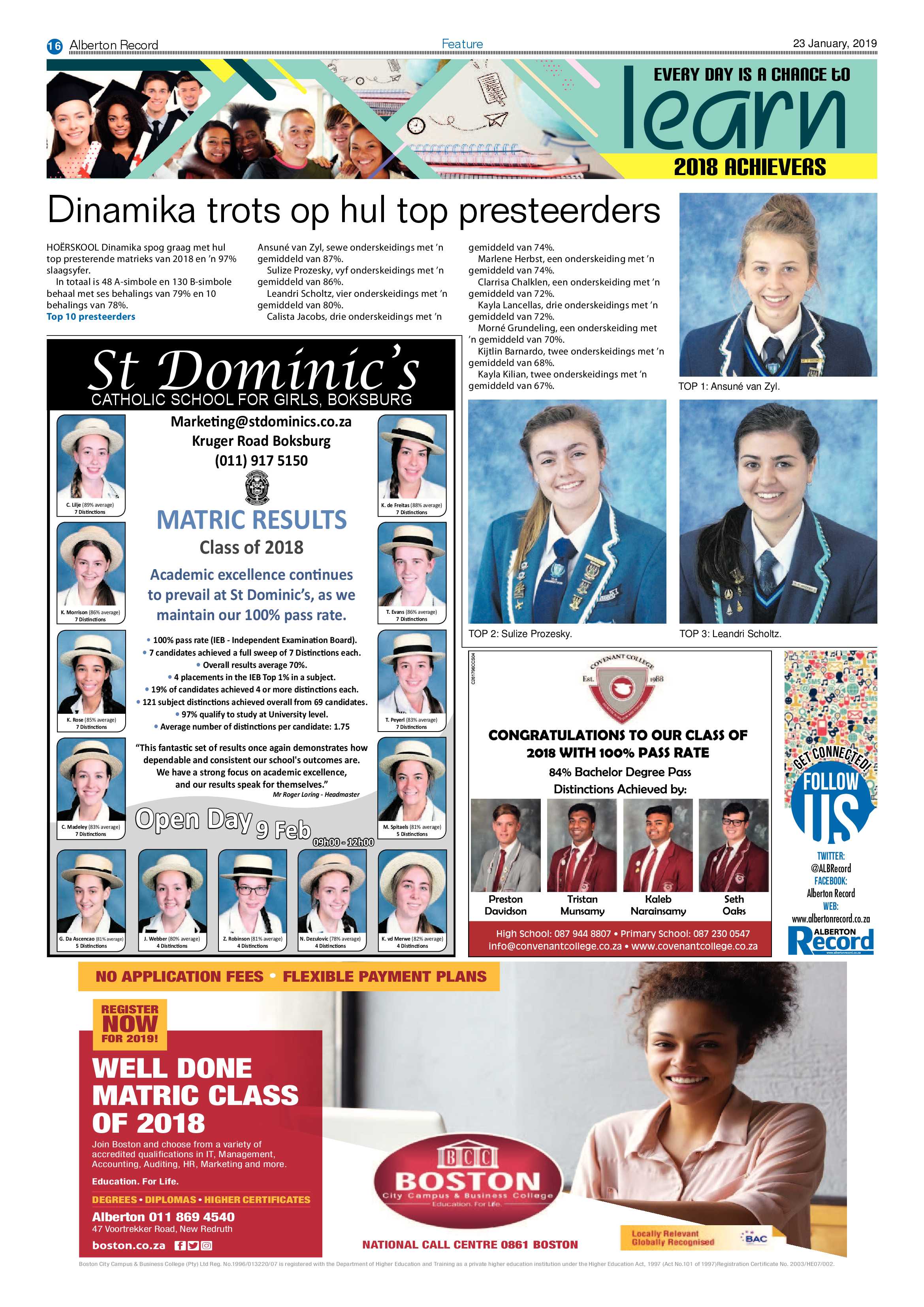 Alberton Record 23 January 2019 page 16