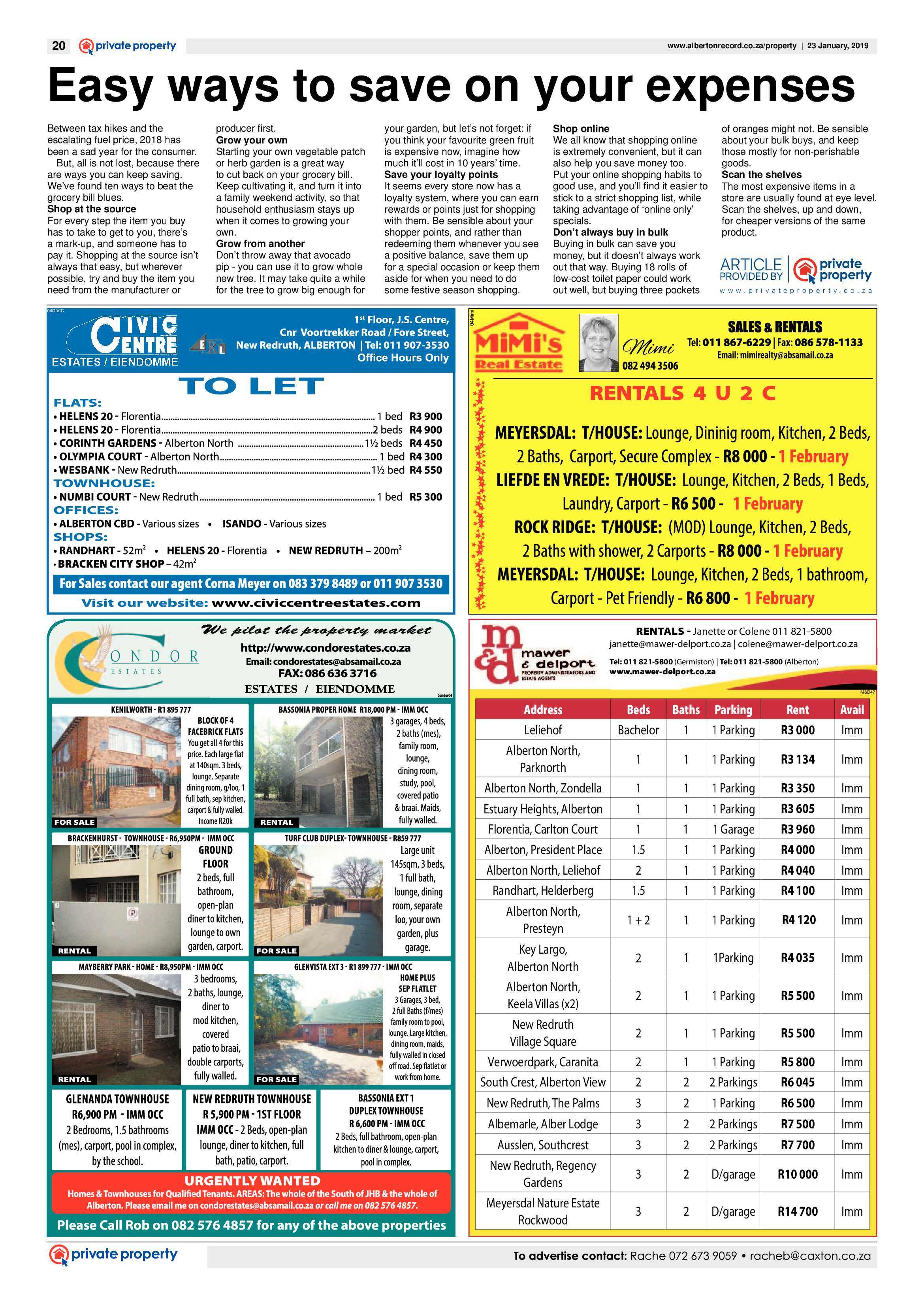 Alberton Record 23 January 2019 page 20