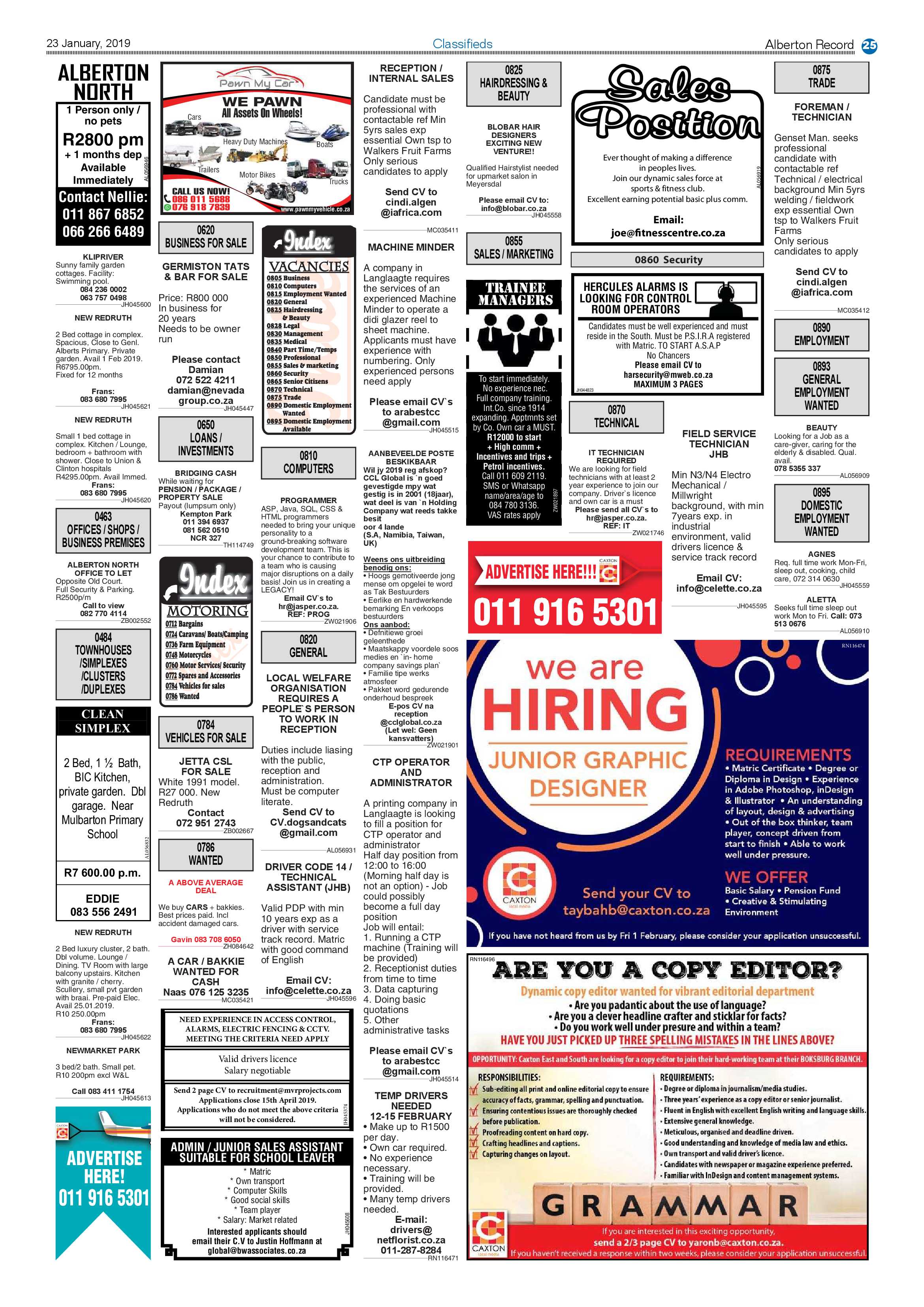 Alberton Record 23 January 2019 page 25
