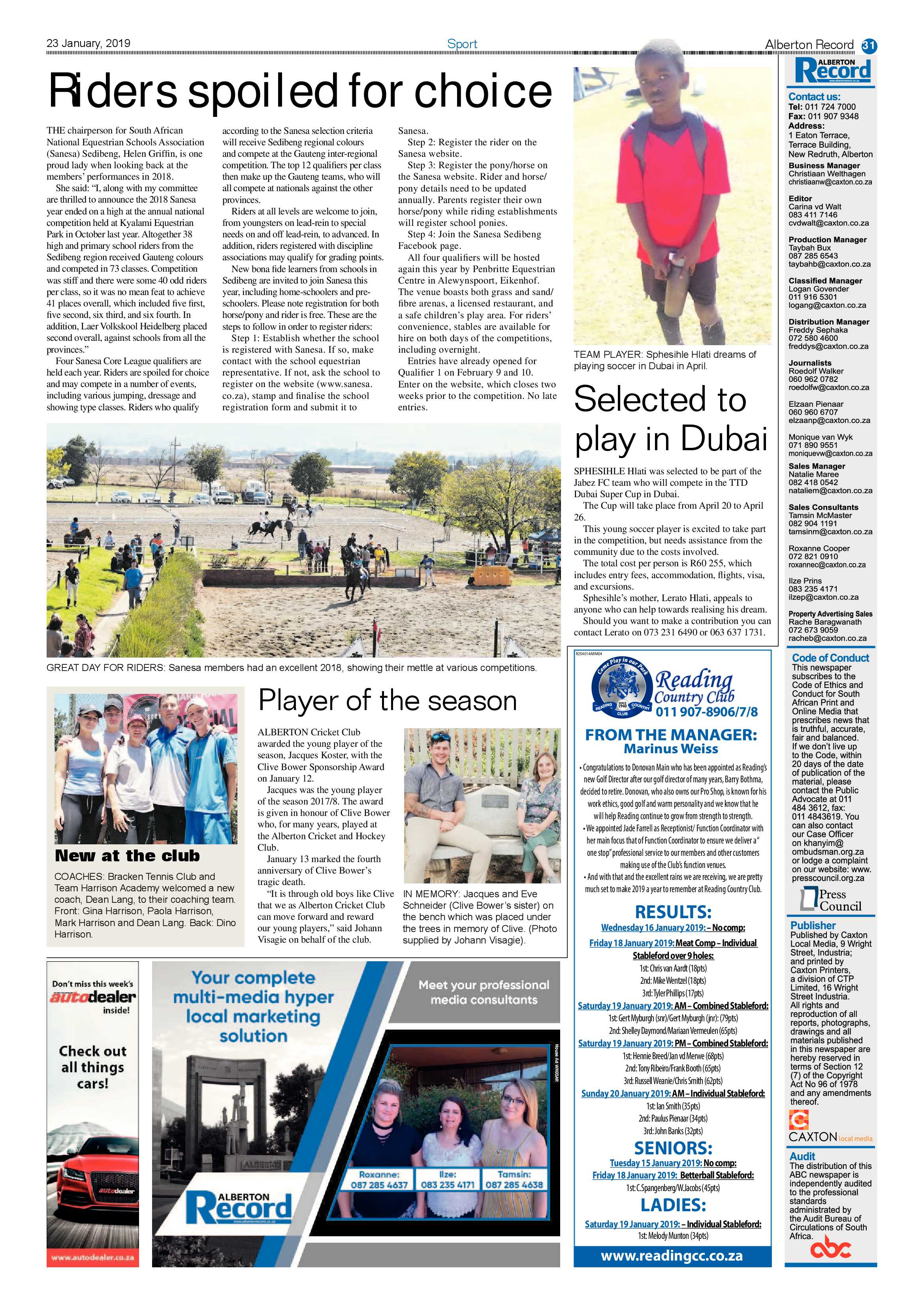 Alberton Record 23 January 2019 page 31