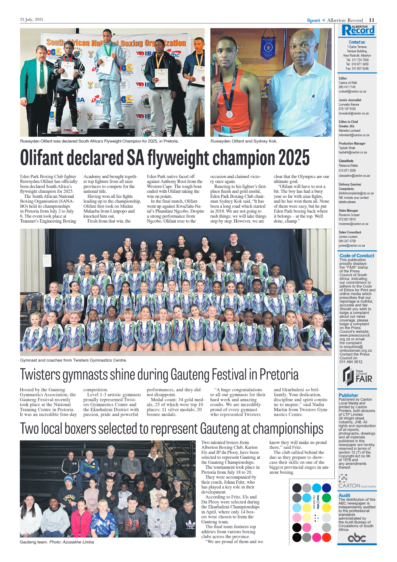 Alberton Record 23 July 2025 page 11