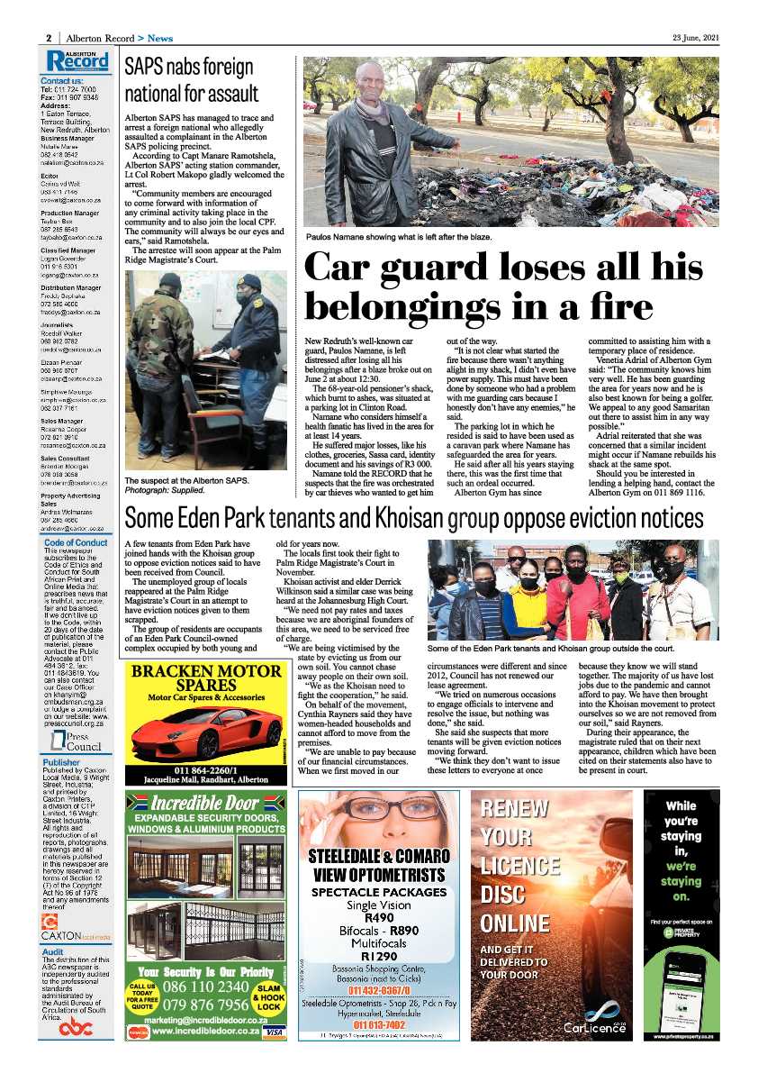 Alberton Record 23 June 2021 page 2