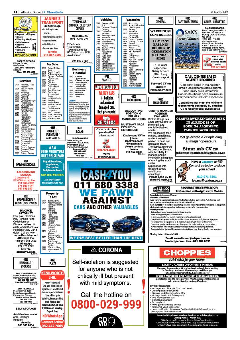 Alberton Record 23 March 2022 page 16