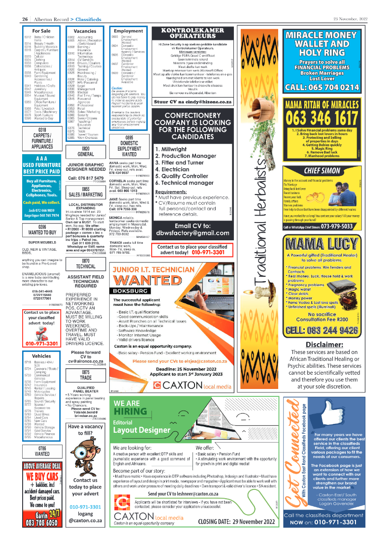 Aberton Record 23 Nov 2022 page 30