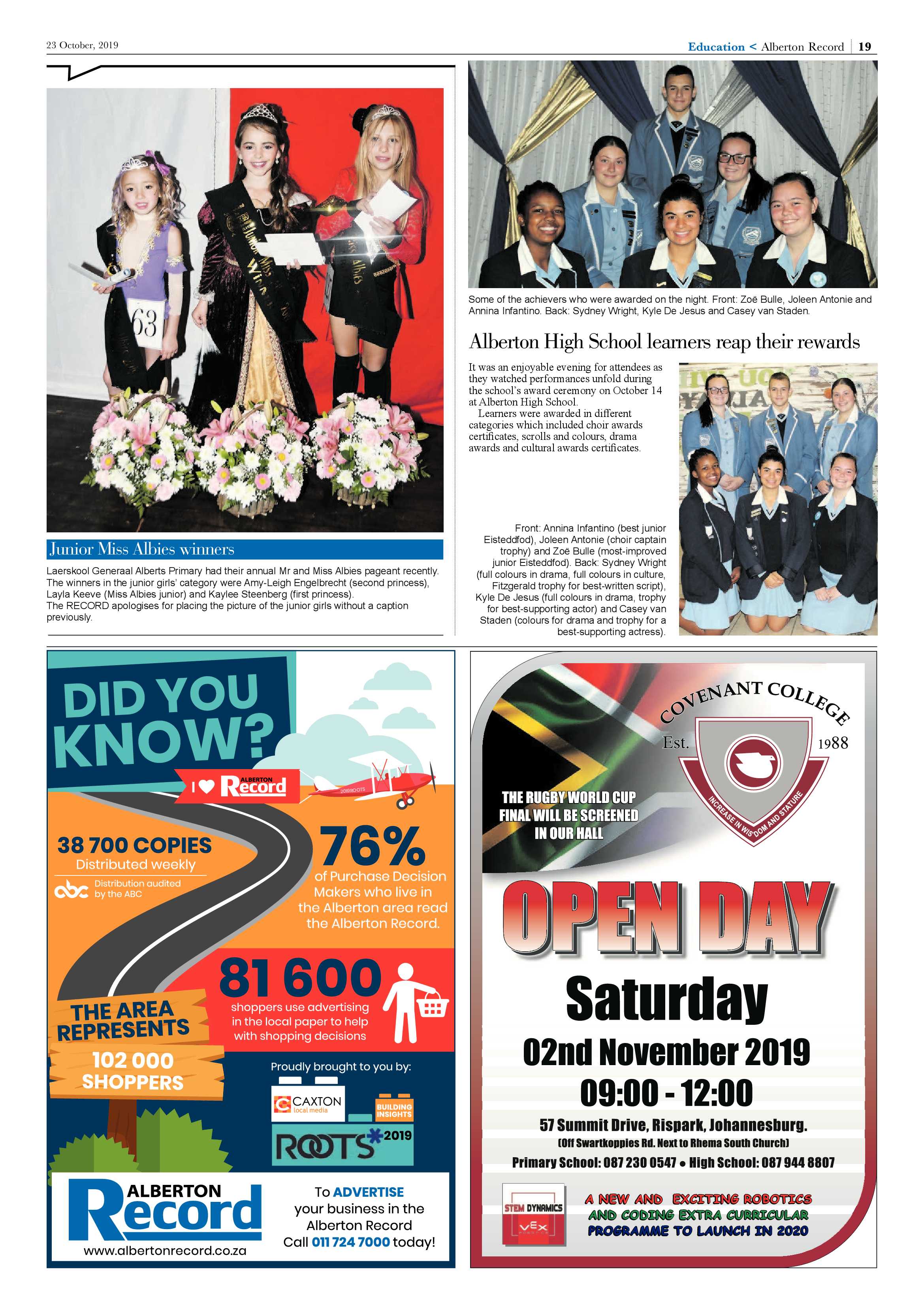 Alberton Record 23 October 2019 page 19