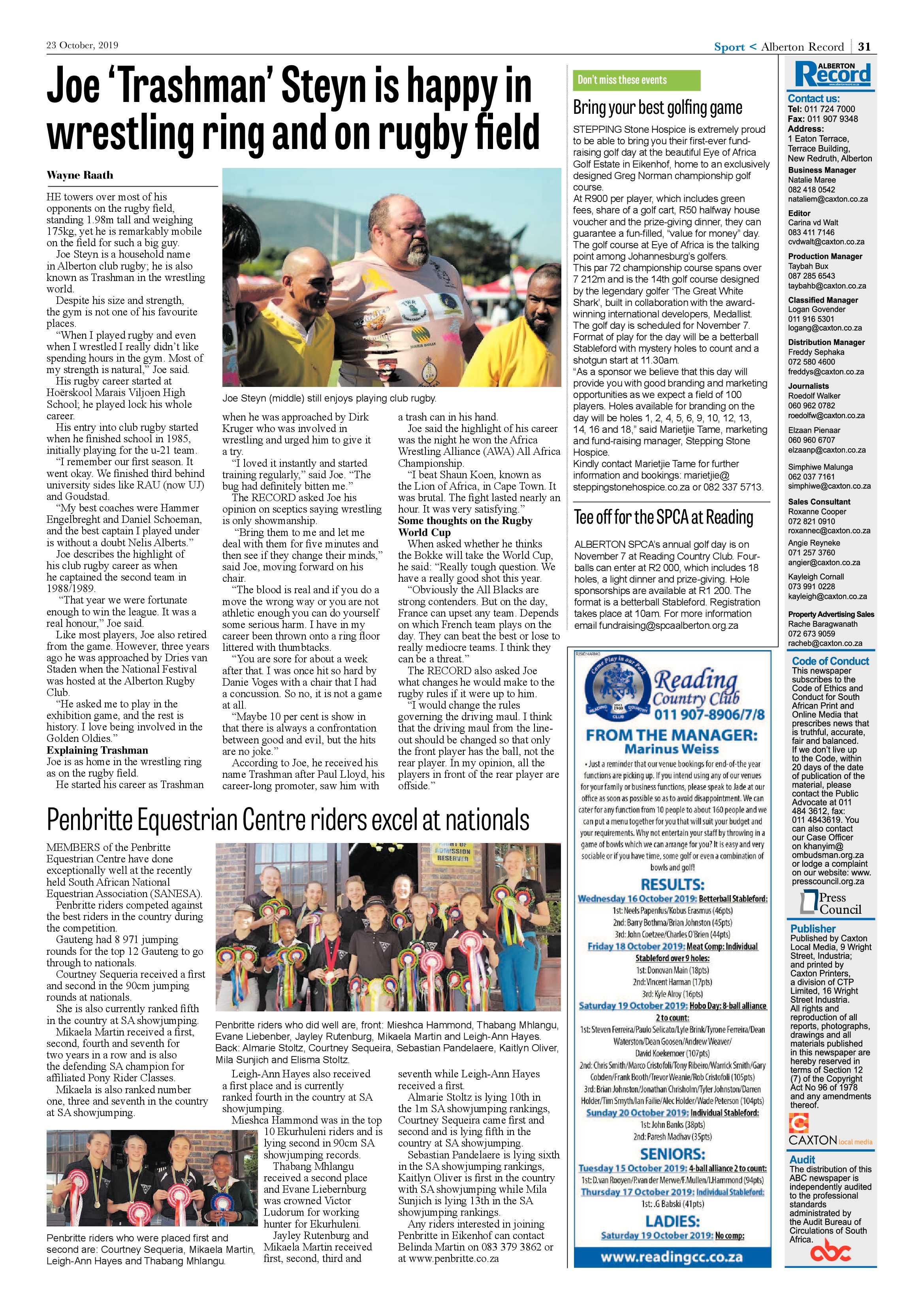 Alberton Record 23 October 2019 page 31