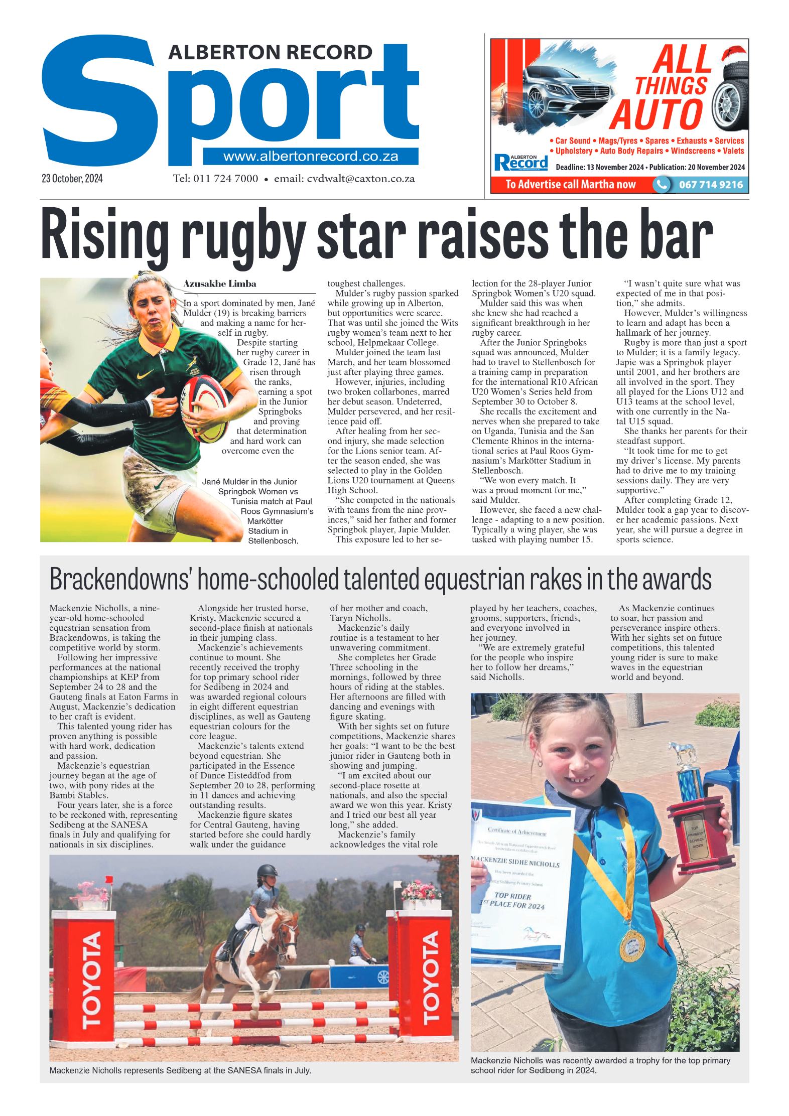 Alberton Record 23 October 2024 page 20