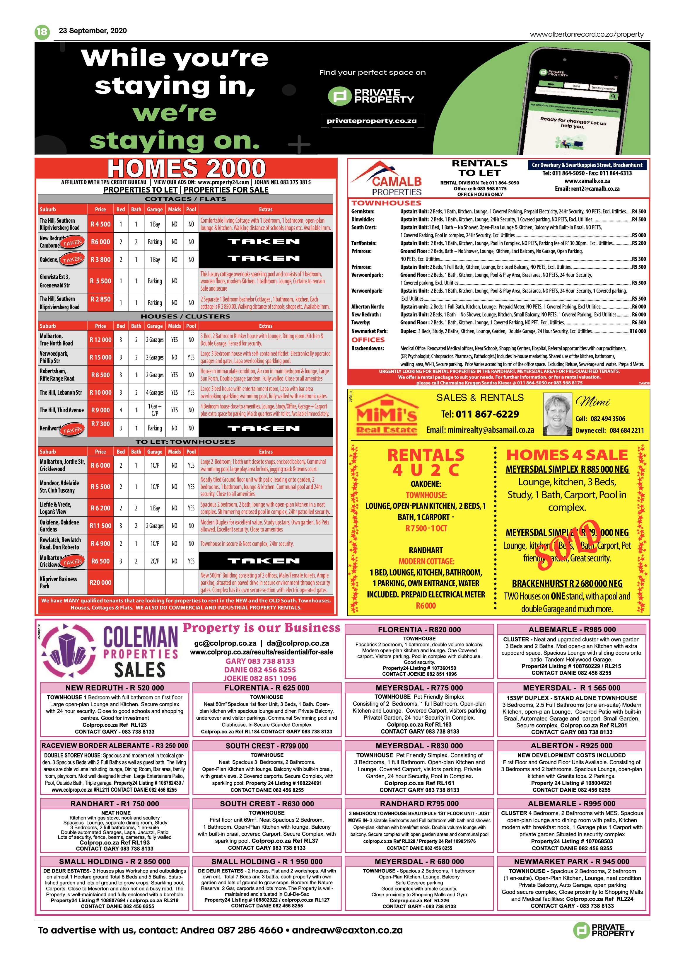 Alberton Record 23 September 2020 page 18