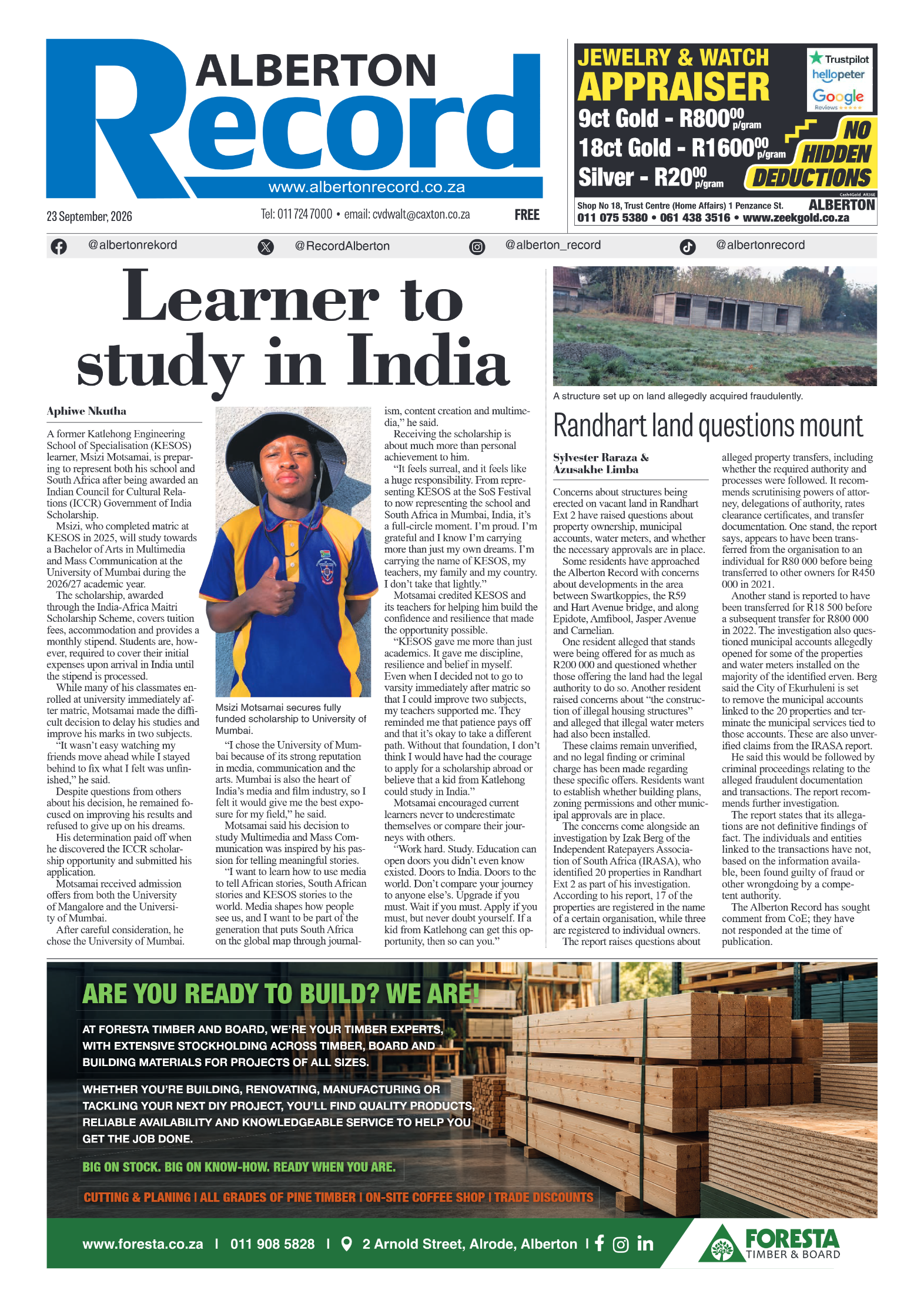 Alberton Record 23 September 2026 page 3