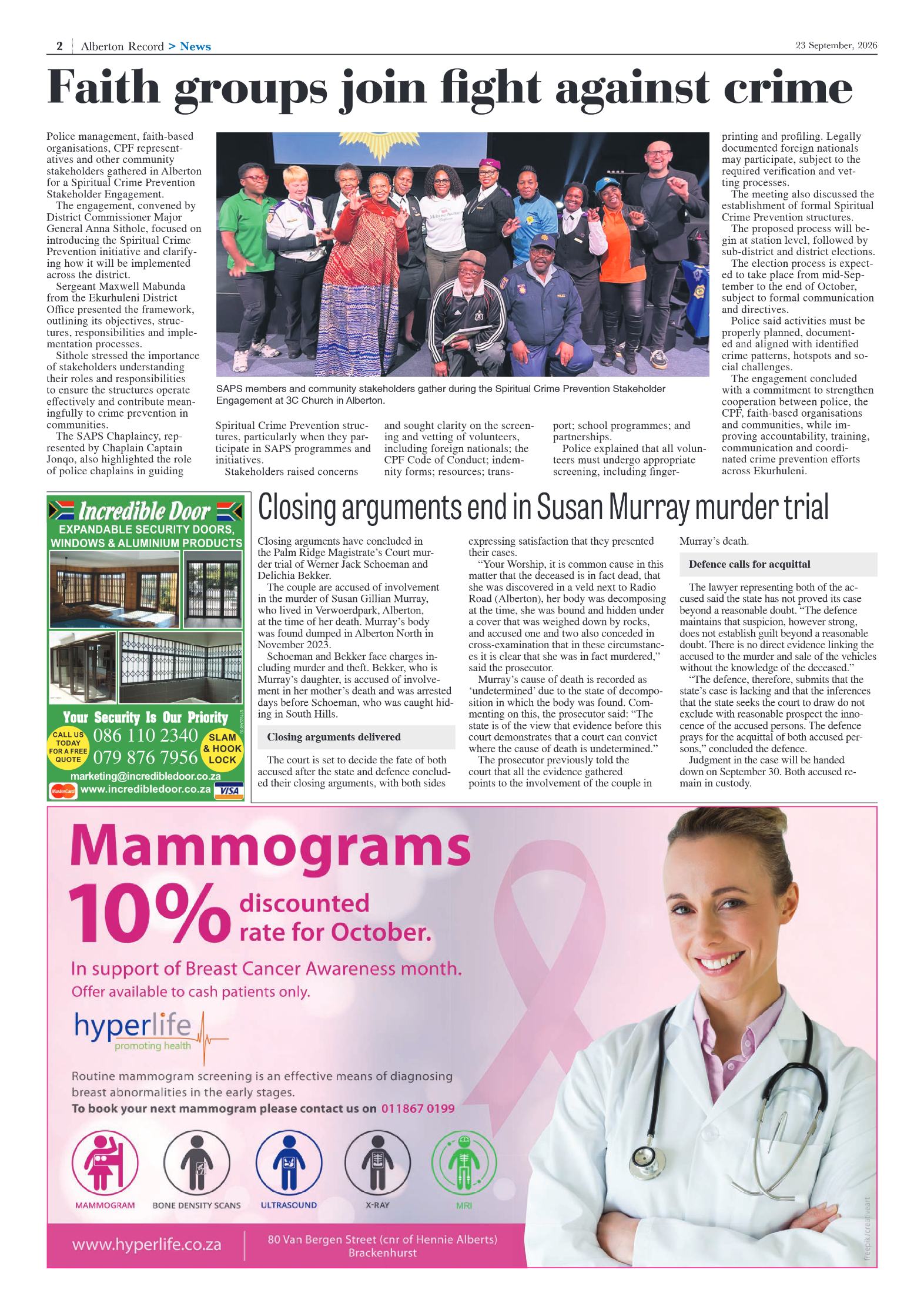 Alberton Record 23 September 2026 page 4
