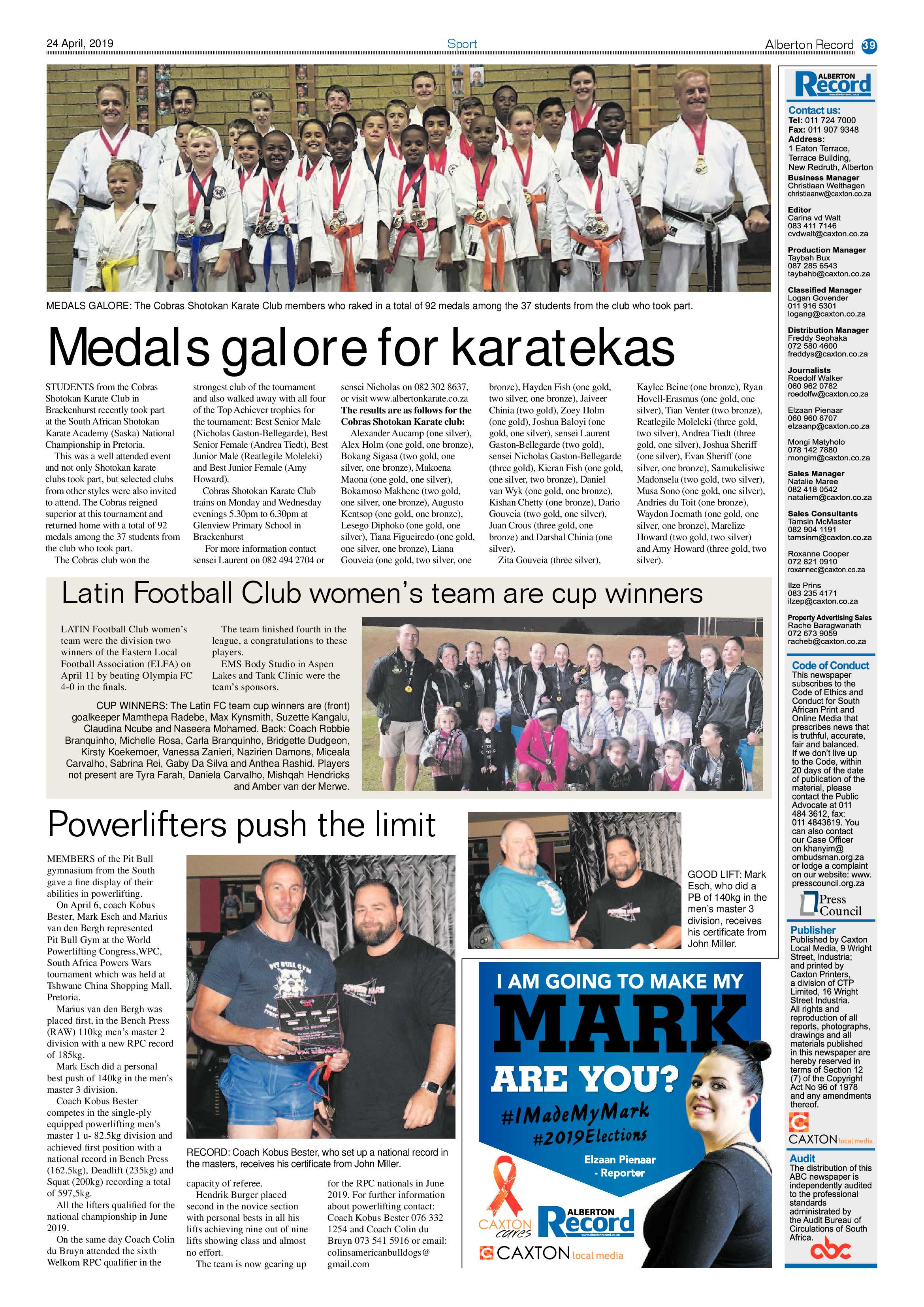 Alberton Record 24 April 2019 page 39