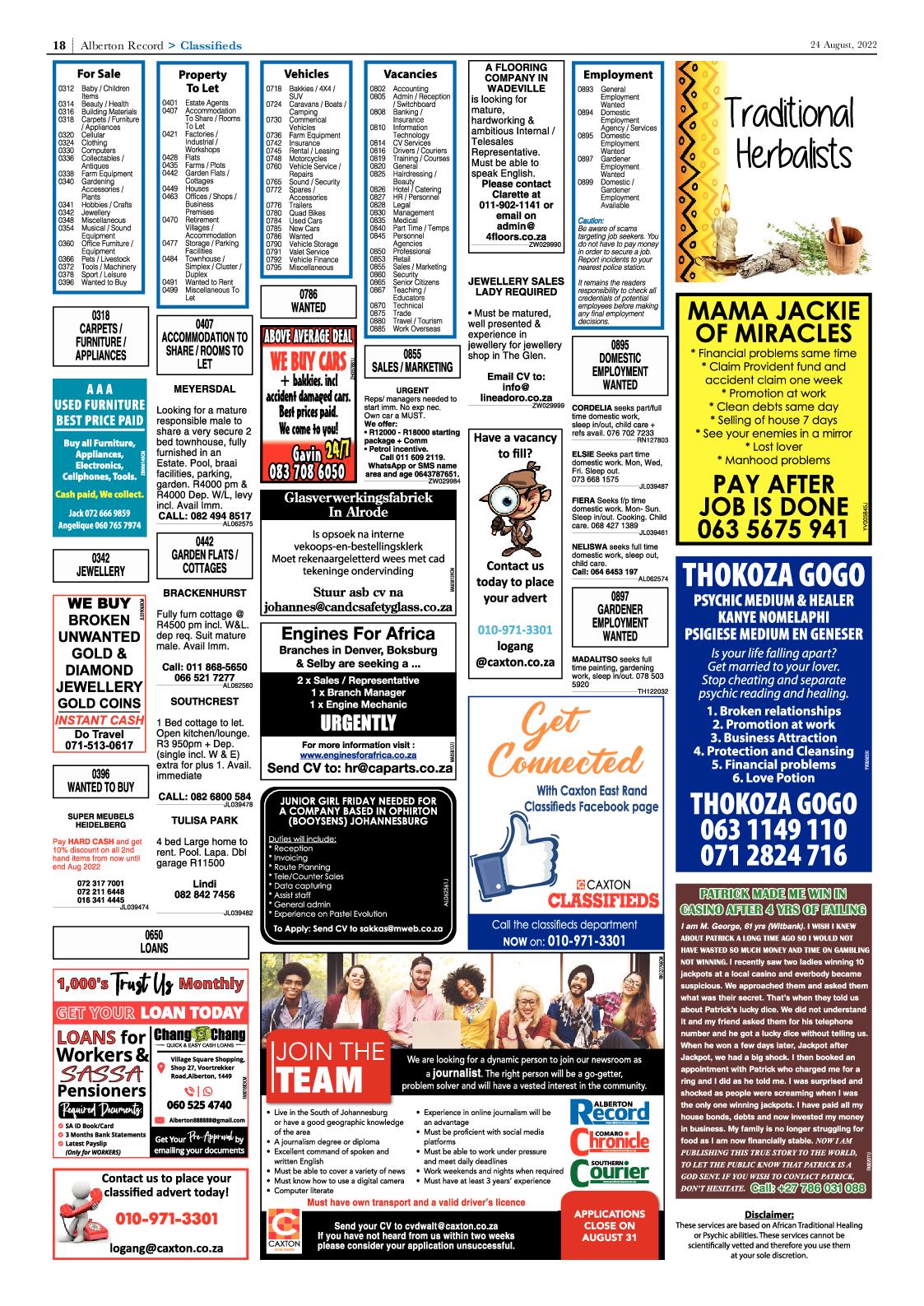 Alberton Record 24 August 2022 page 20