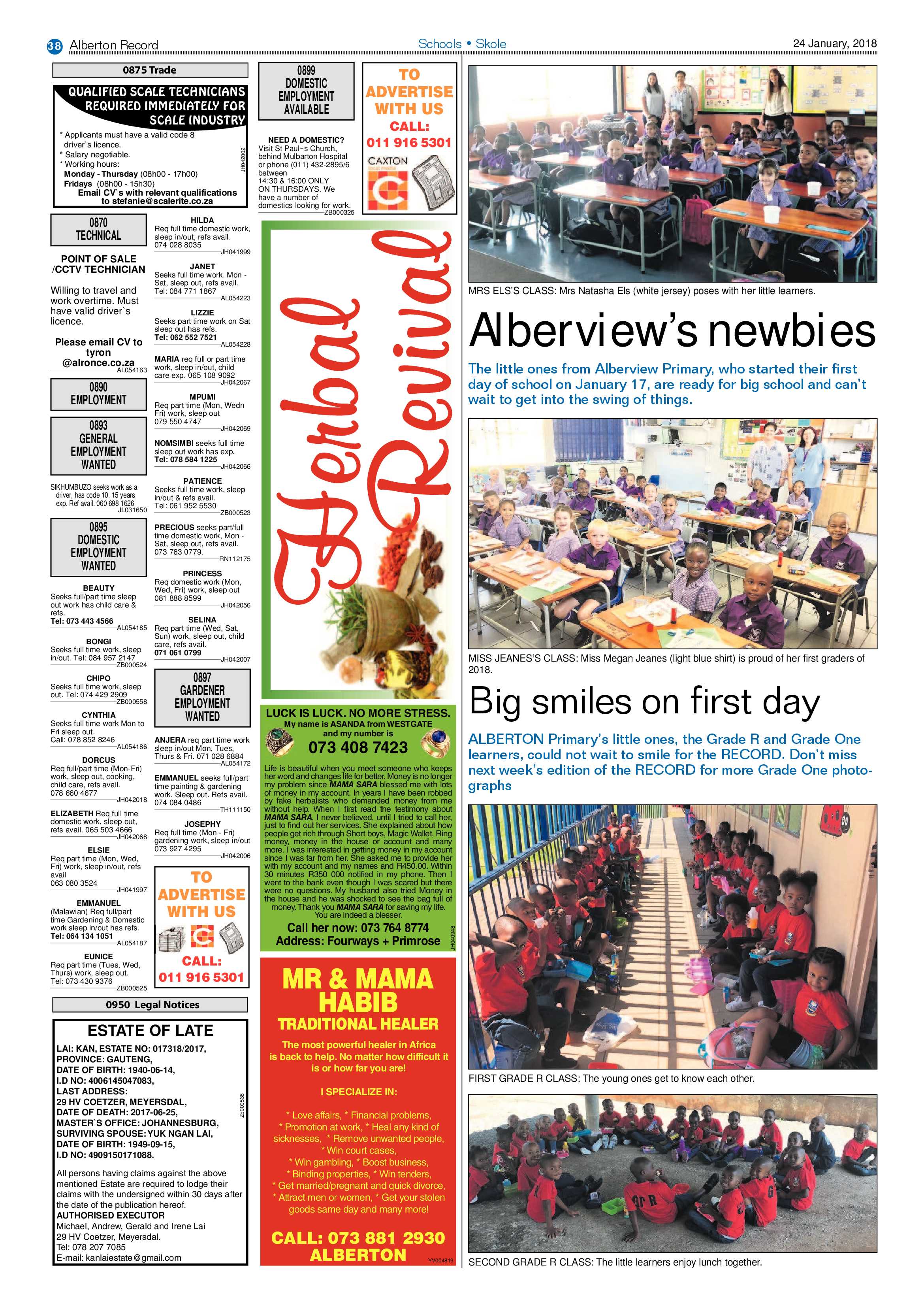 Alberton Record 24 January 2018 page 38
