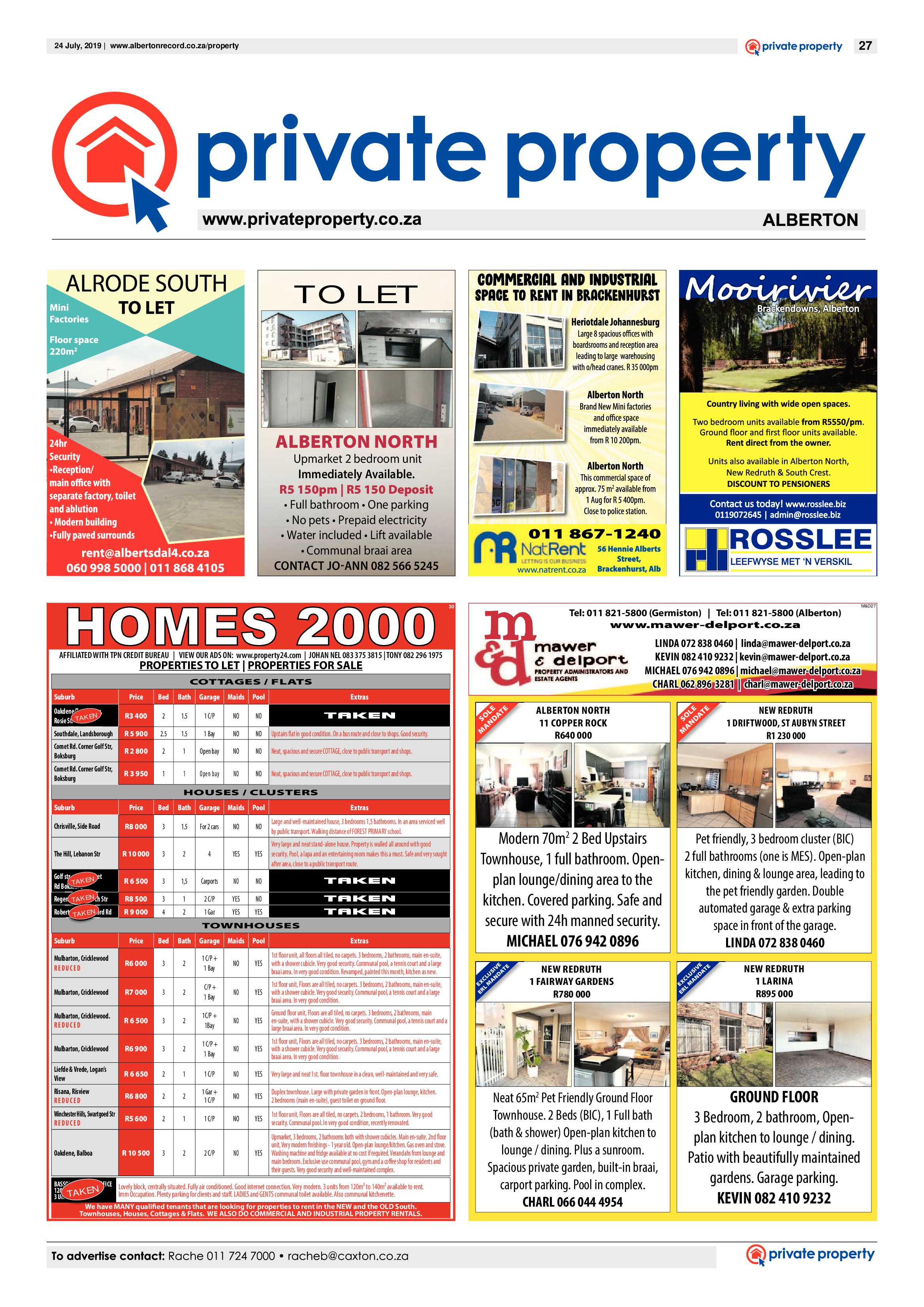 Alberton Record 24 July 2019 page 27
