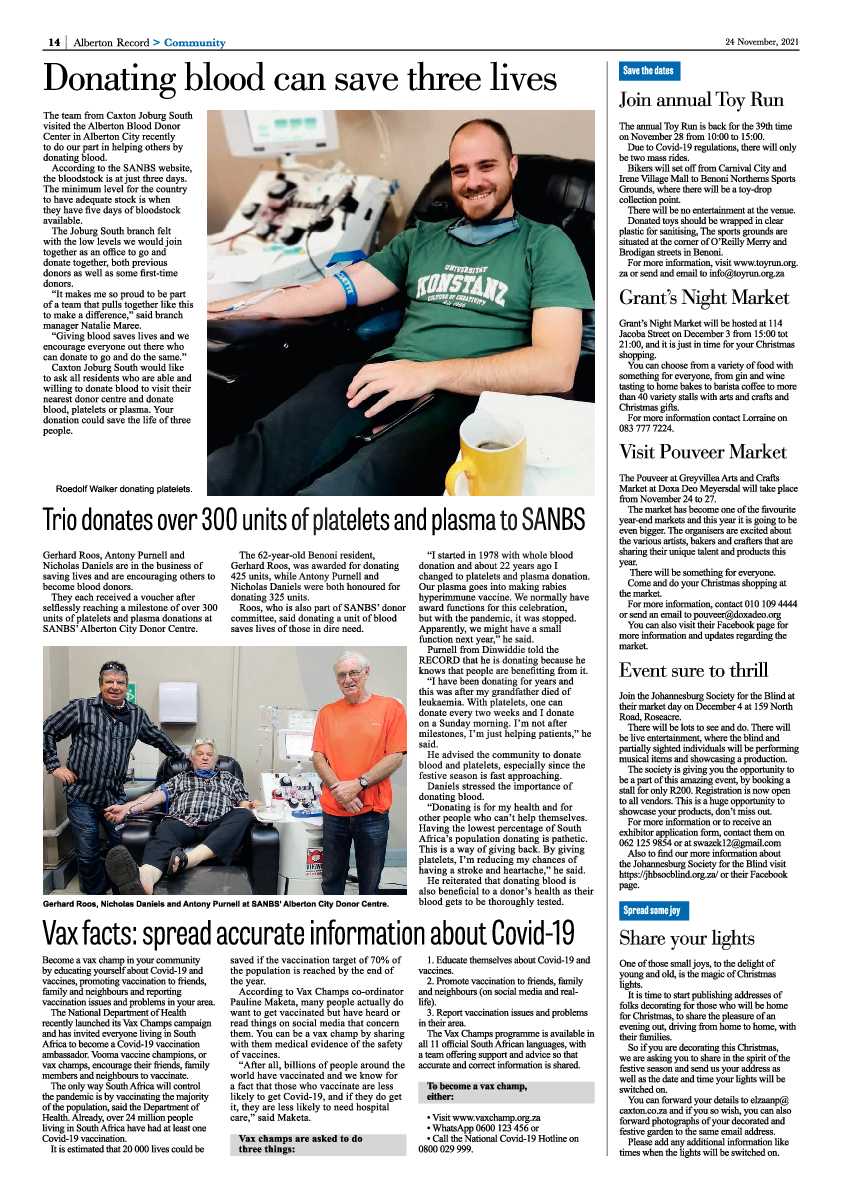 Alberton Record 24 November 2021 page 20