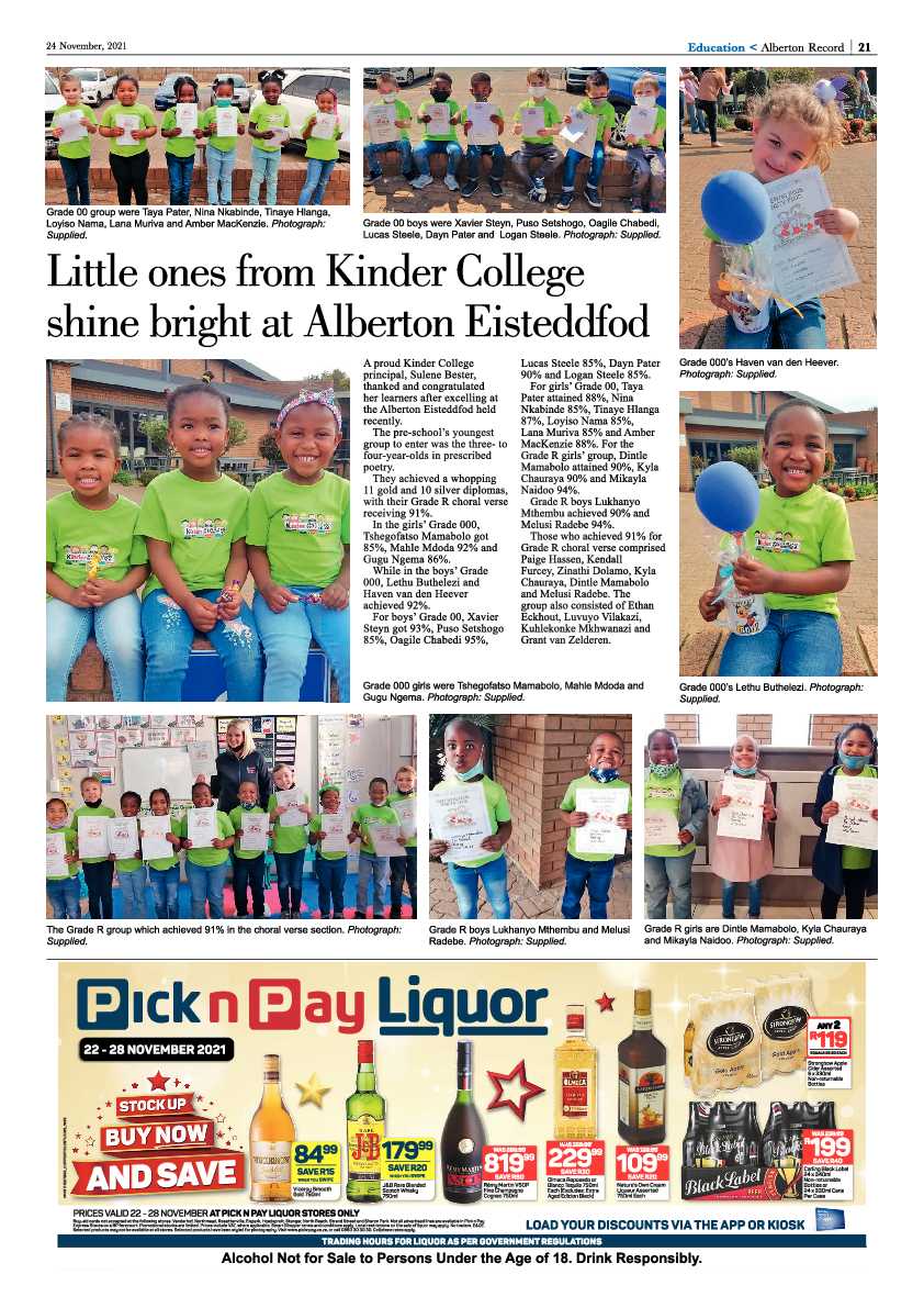 Alberton Record 24 November 2021 page 27