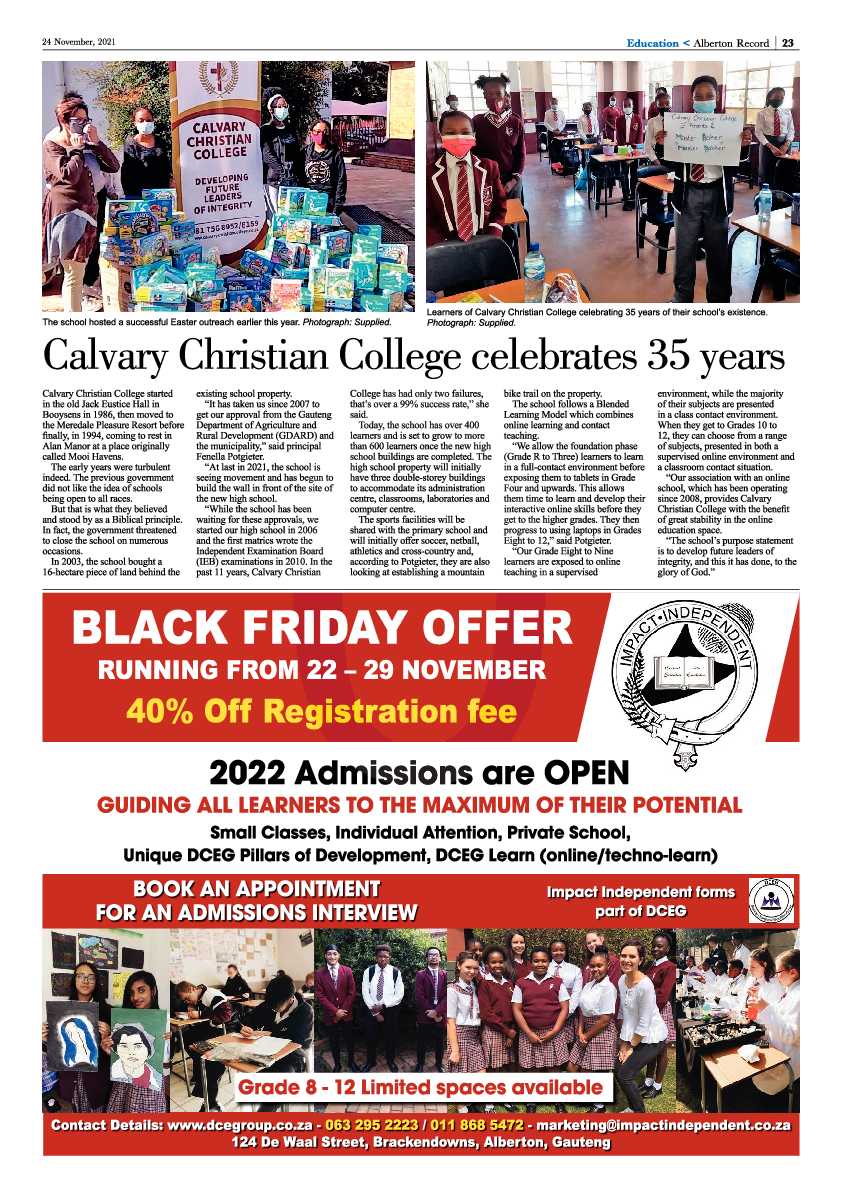 Alberton Record 24 November 2021 page 29