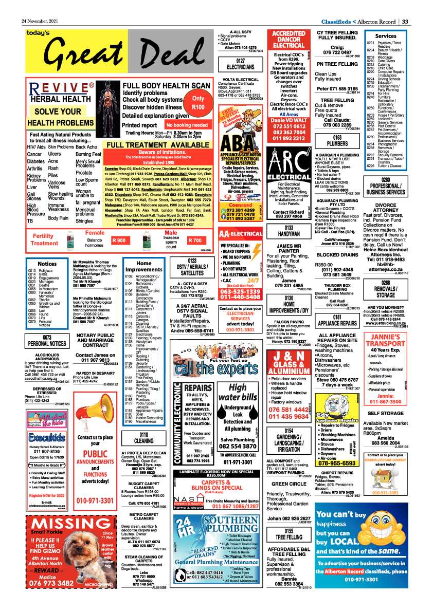 Alberton Record 24 November 2021 page 39