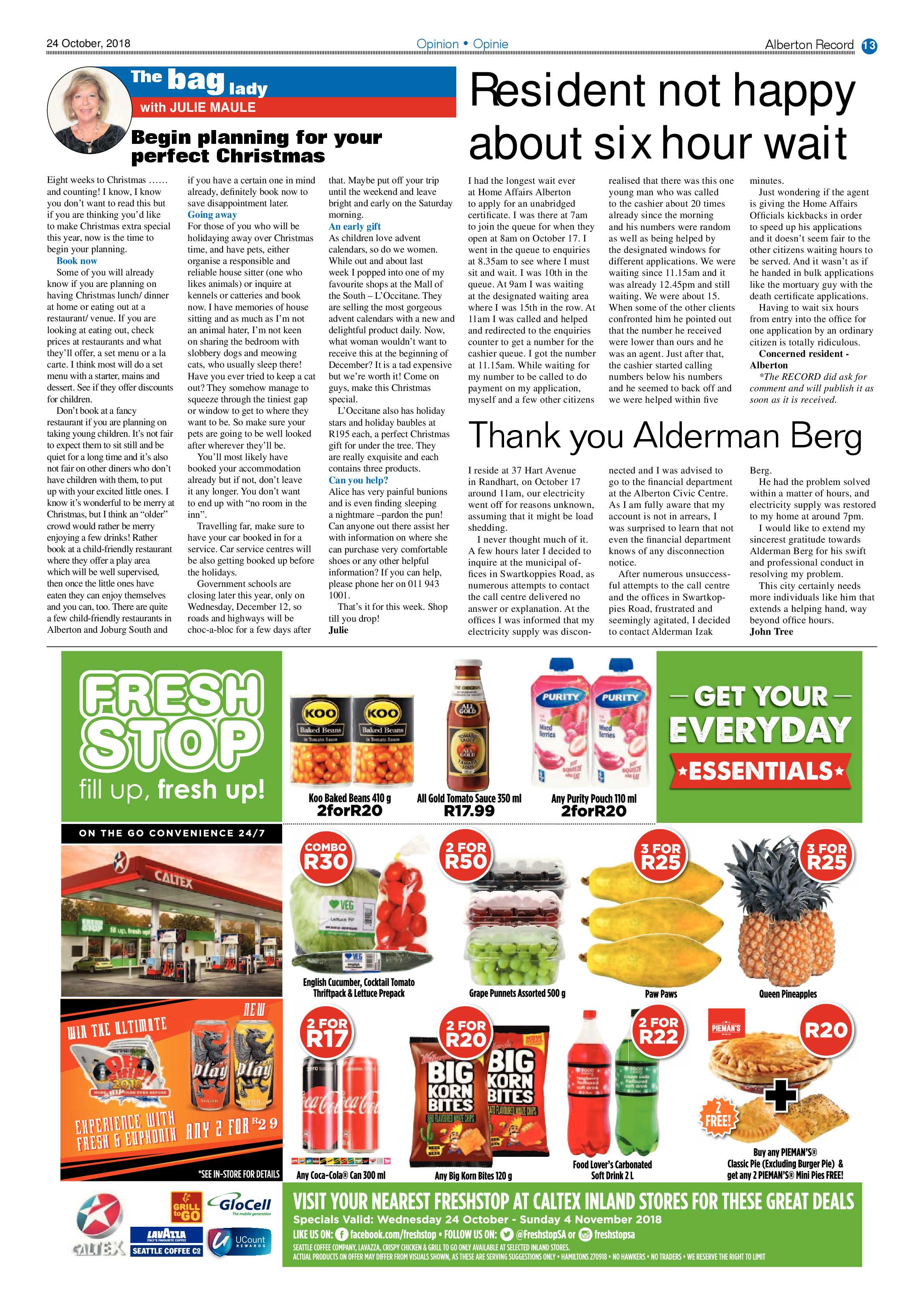 Alberton Record 24 October 2018 page 13