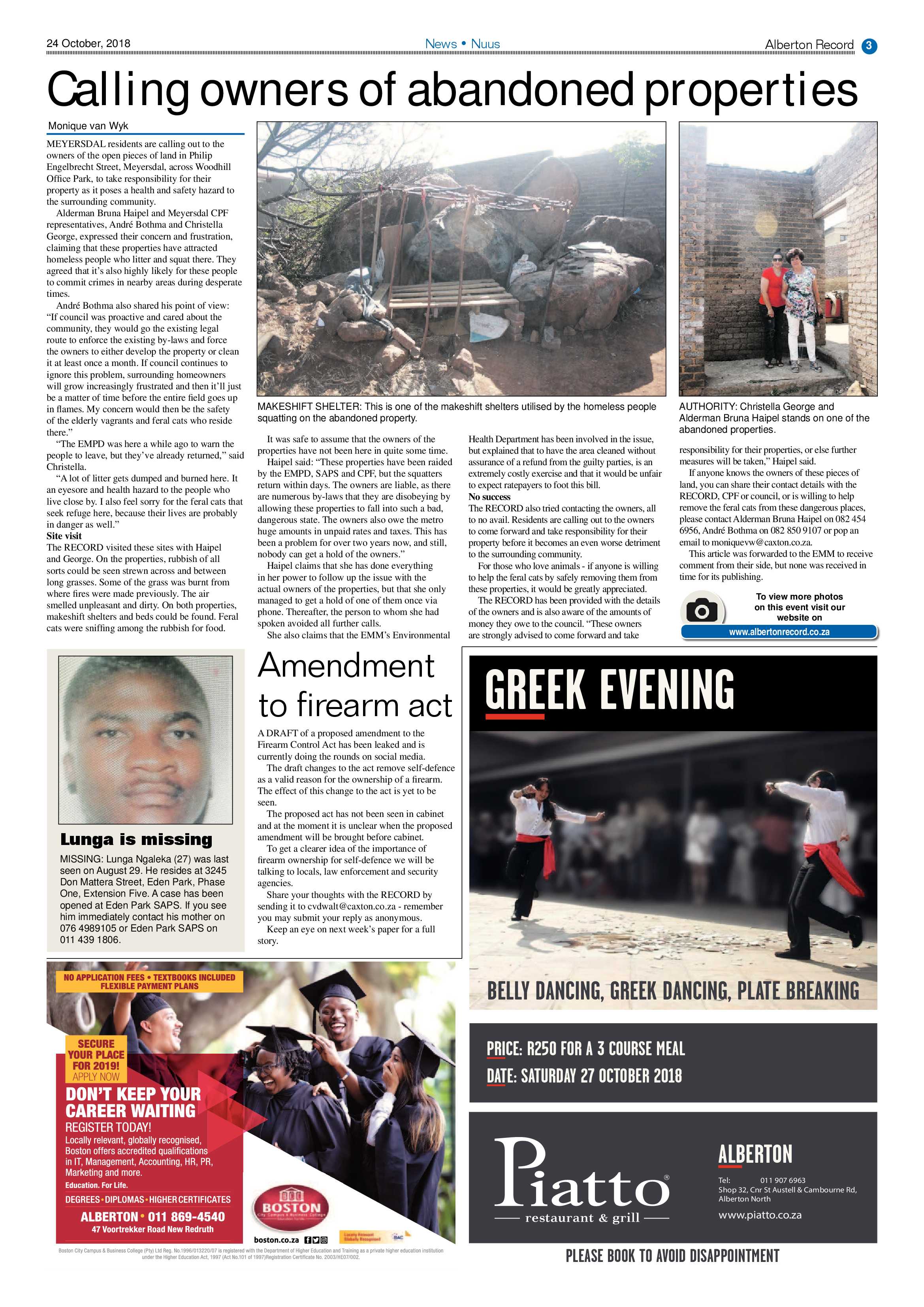 Alberton Record 24 October 2018 page 3
