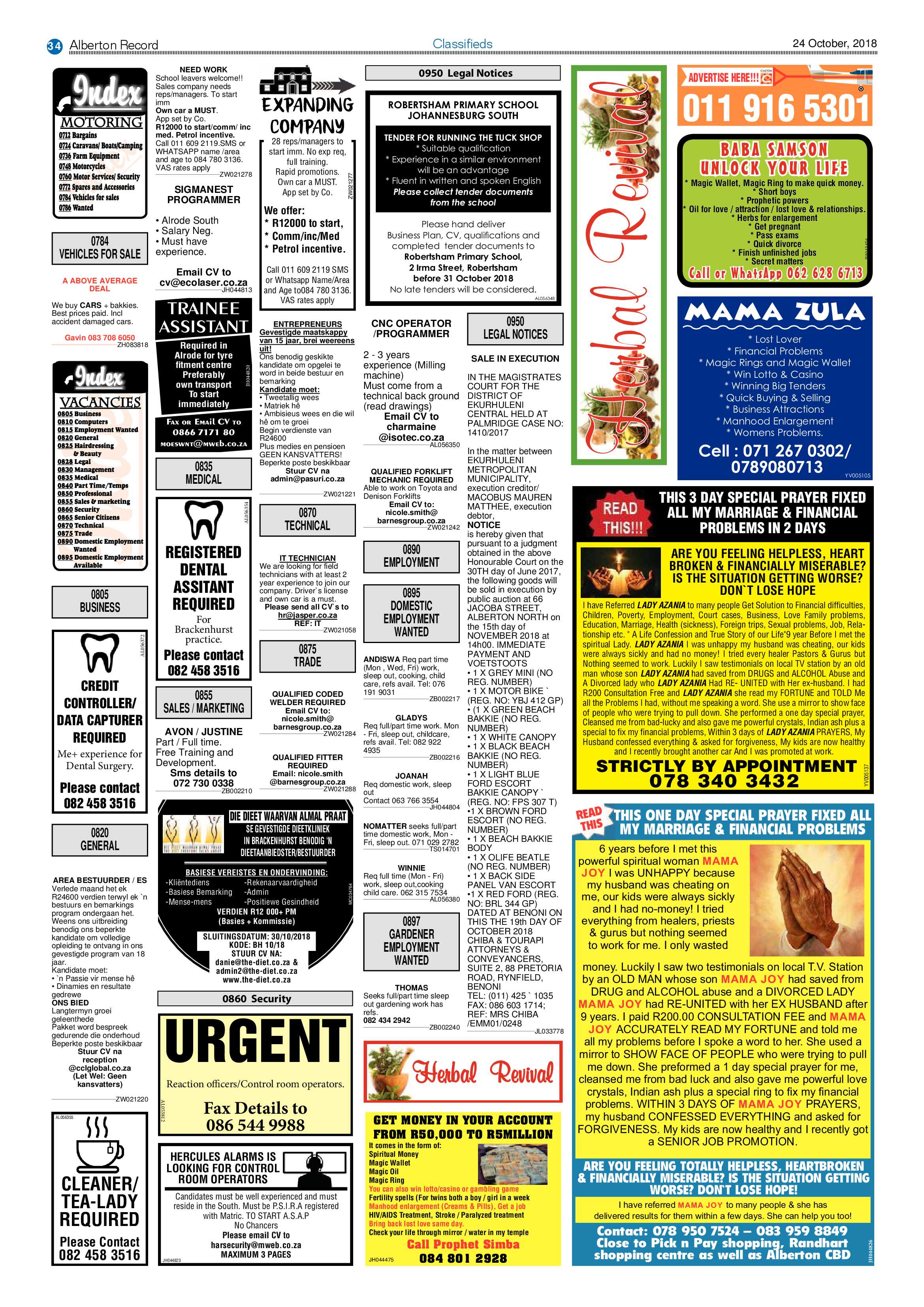 Alberton Record 24 October 2018 page 34