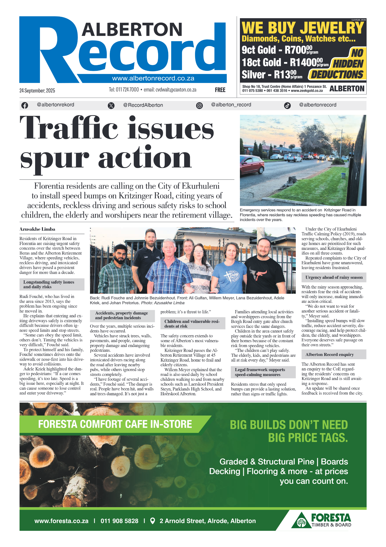 Alberton Record 24 September 2025 page 1