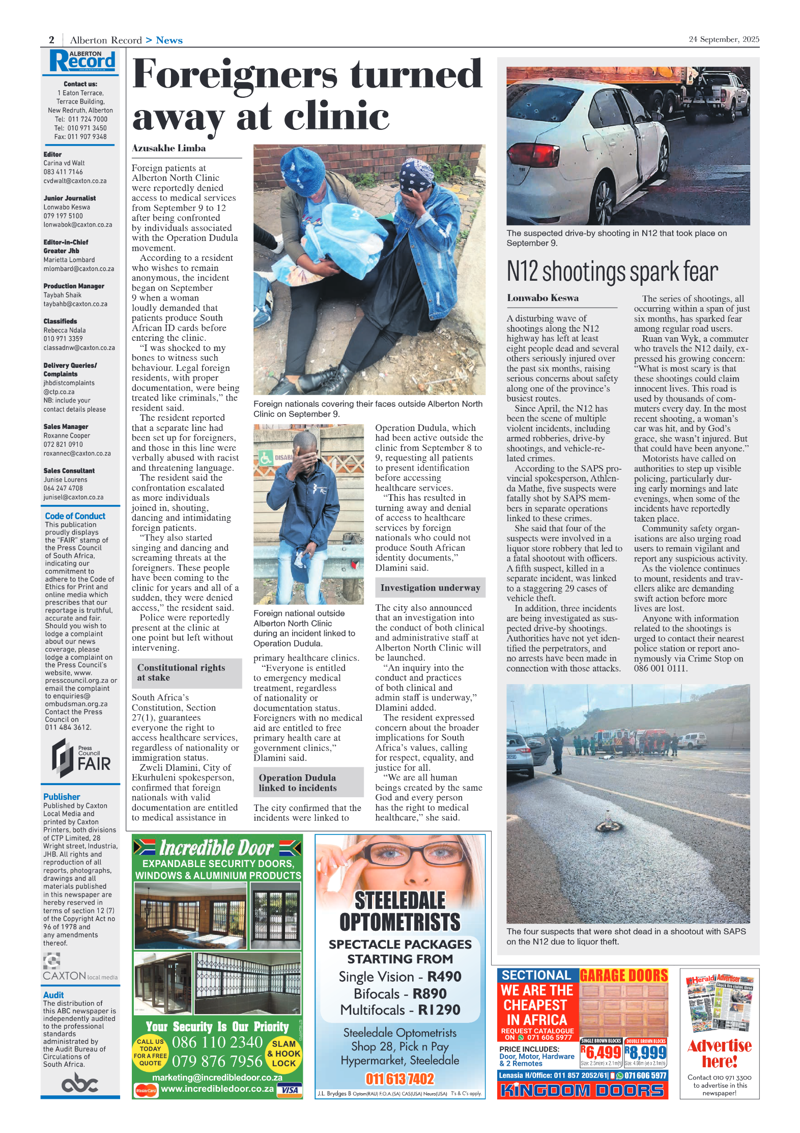 Alberton Record 24 September 2025 page 2