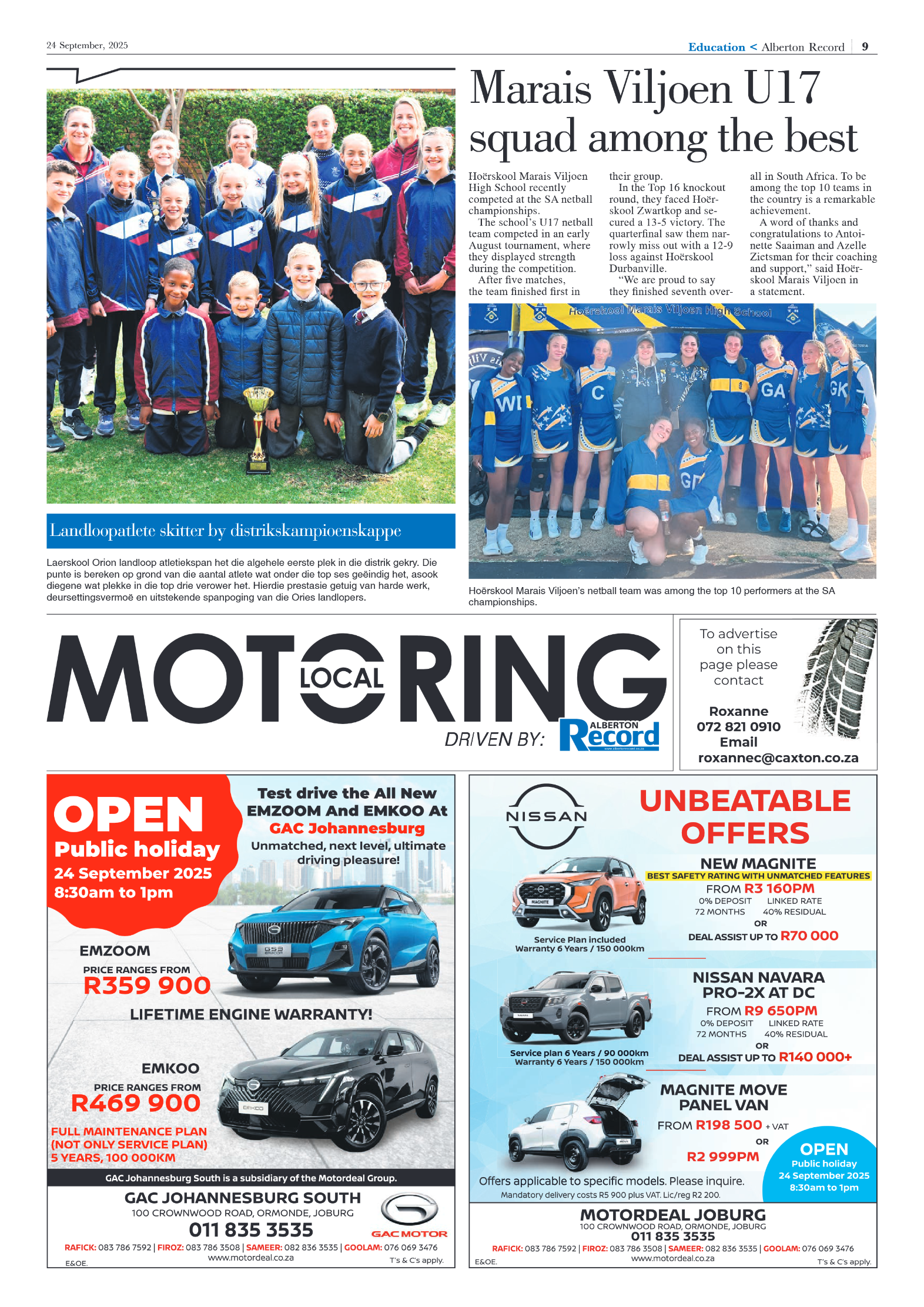 Alberton Record 24 September 2025 page 9