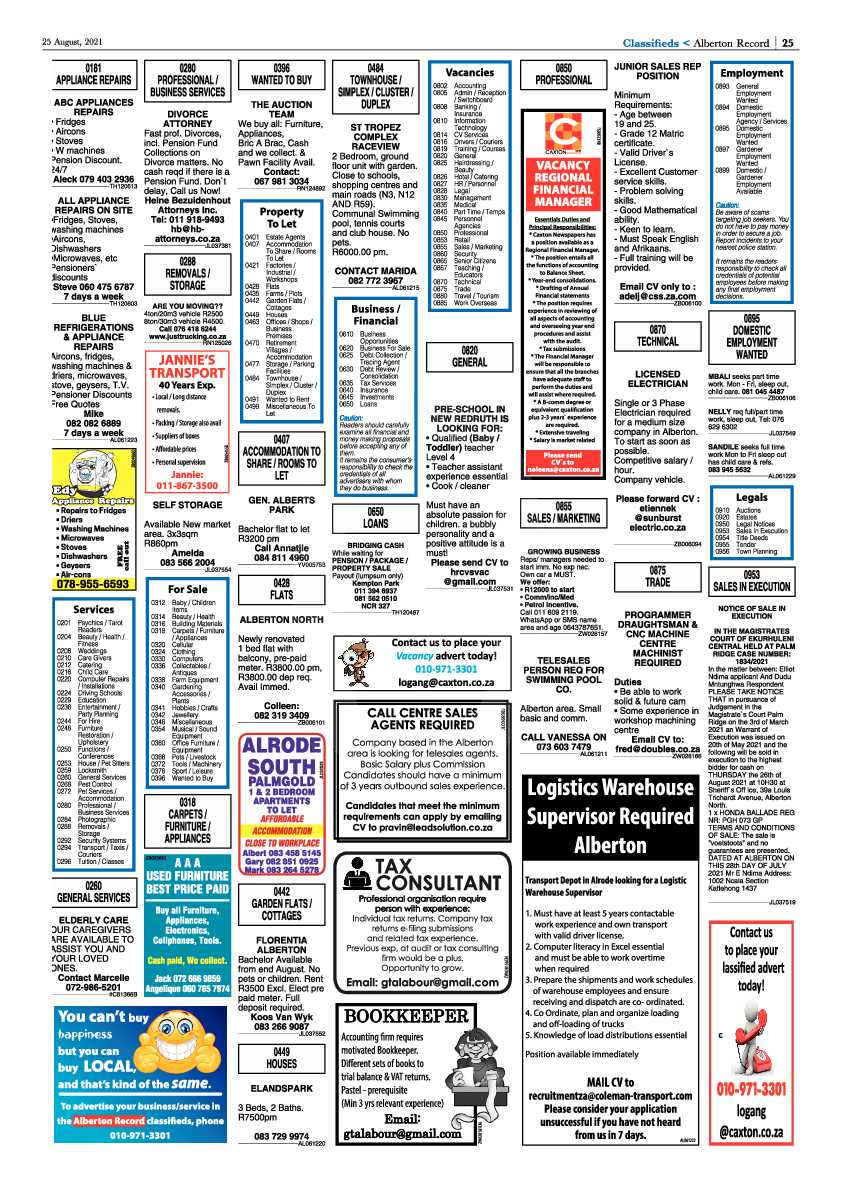 Alberton Record 25 August 2021 page 27