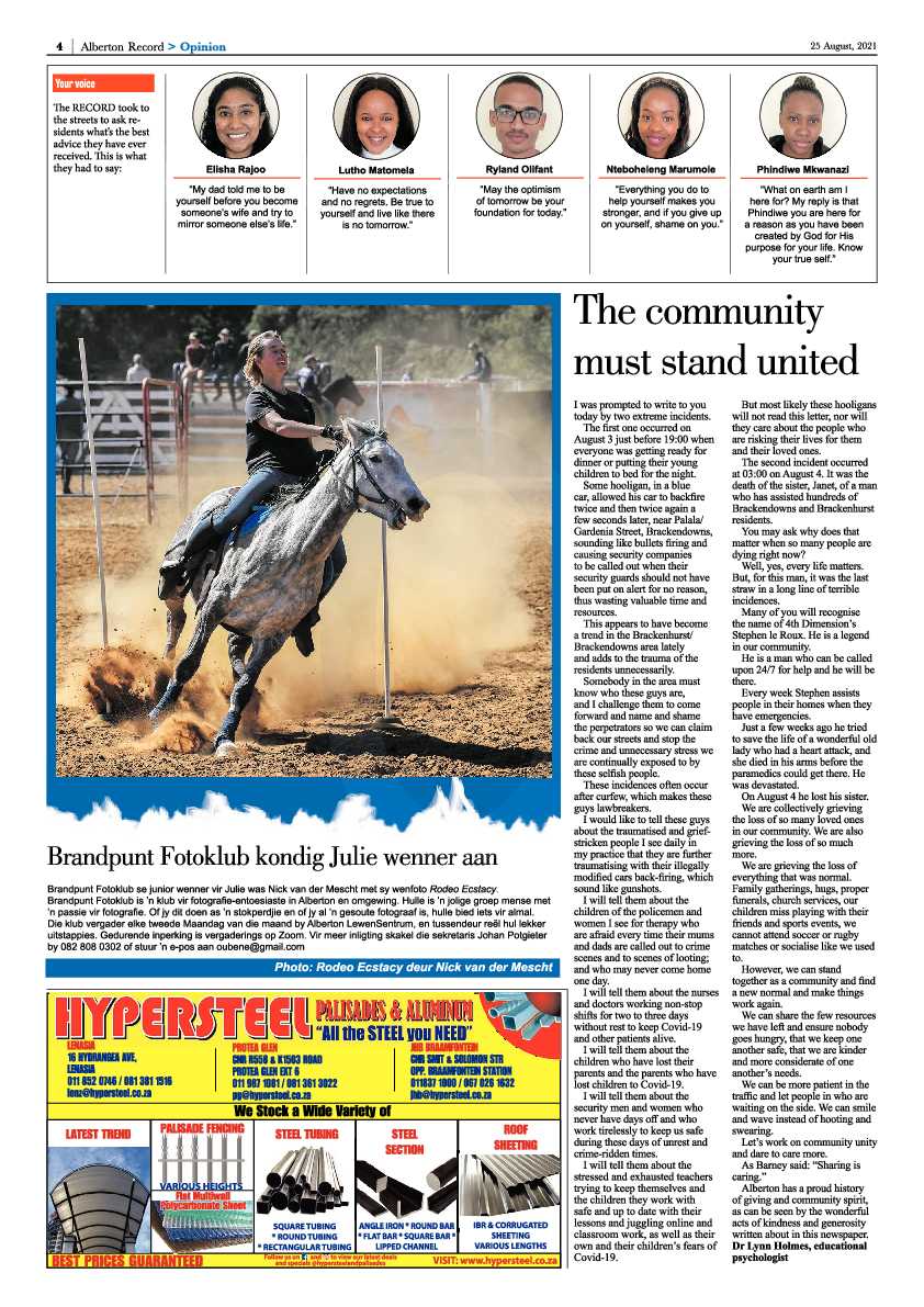 Alberton Record 25 August 2021 page 6