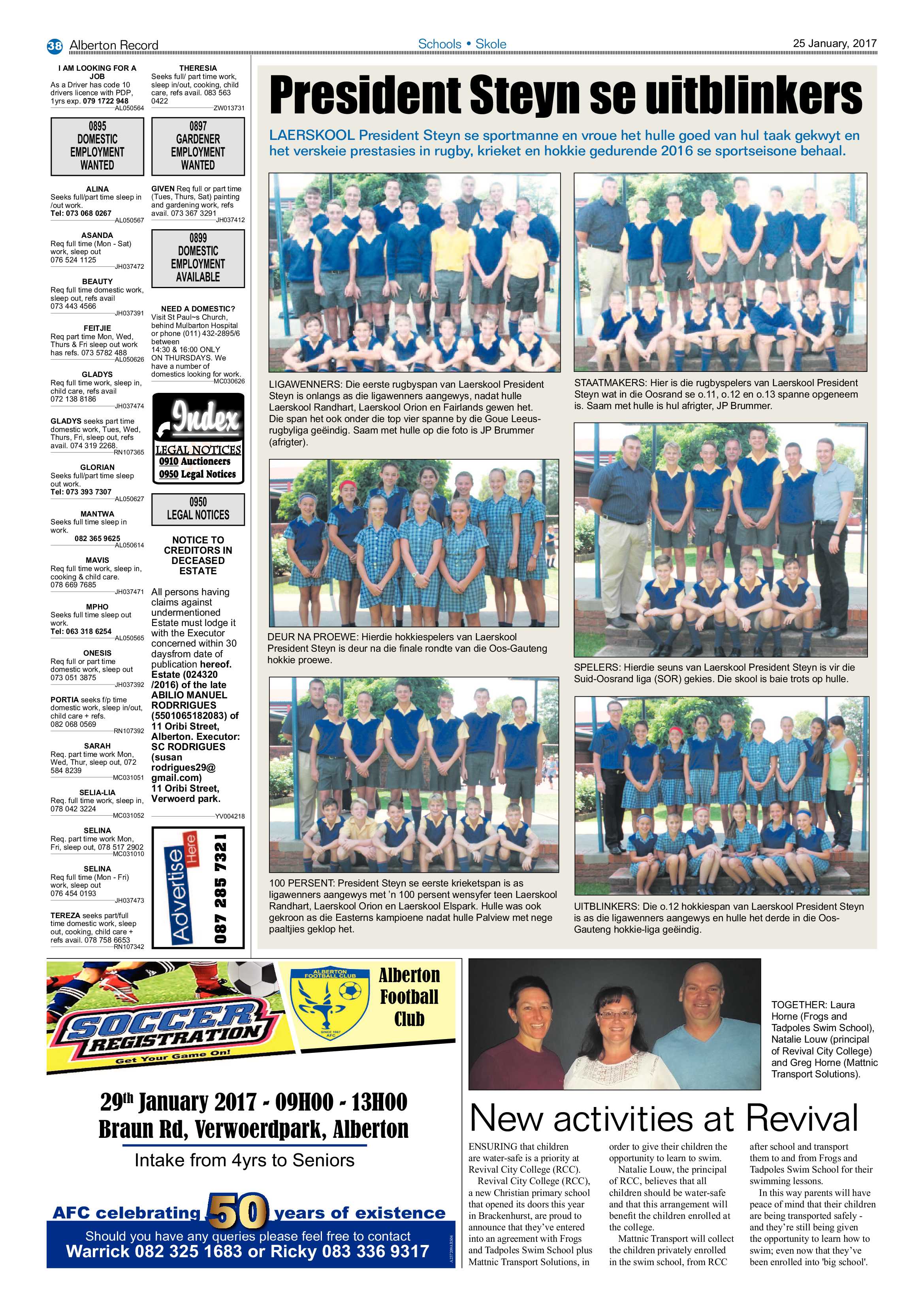Alberton Record 25 January 2017 page 38