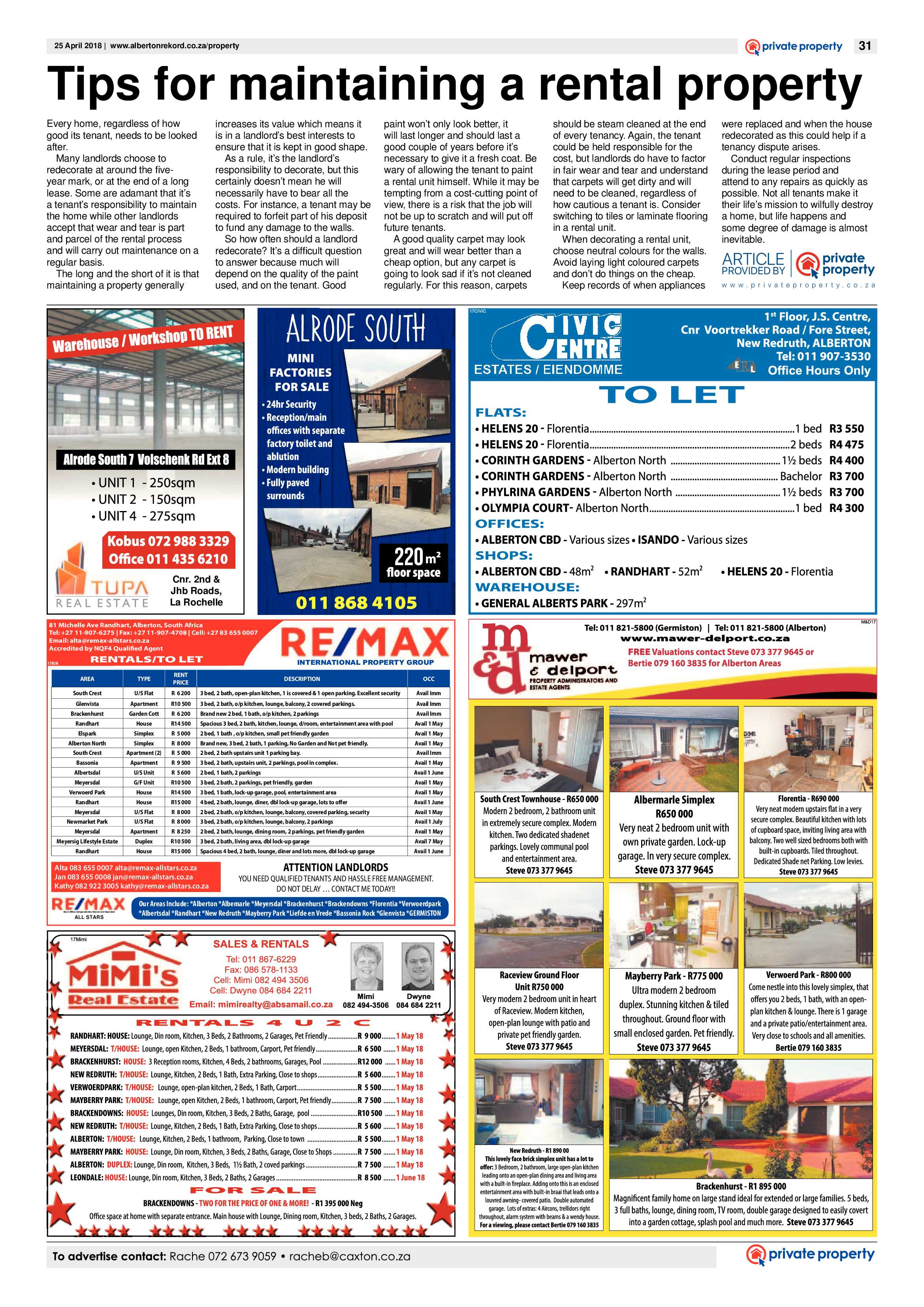 Alberton Record 25 April 2018 page 31