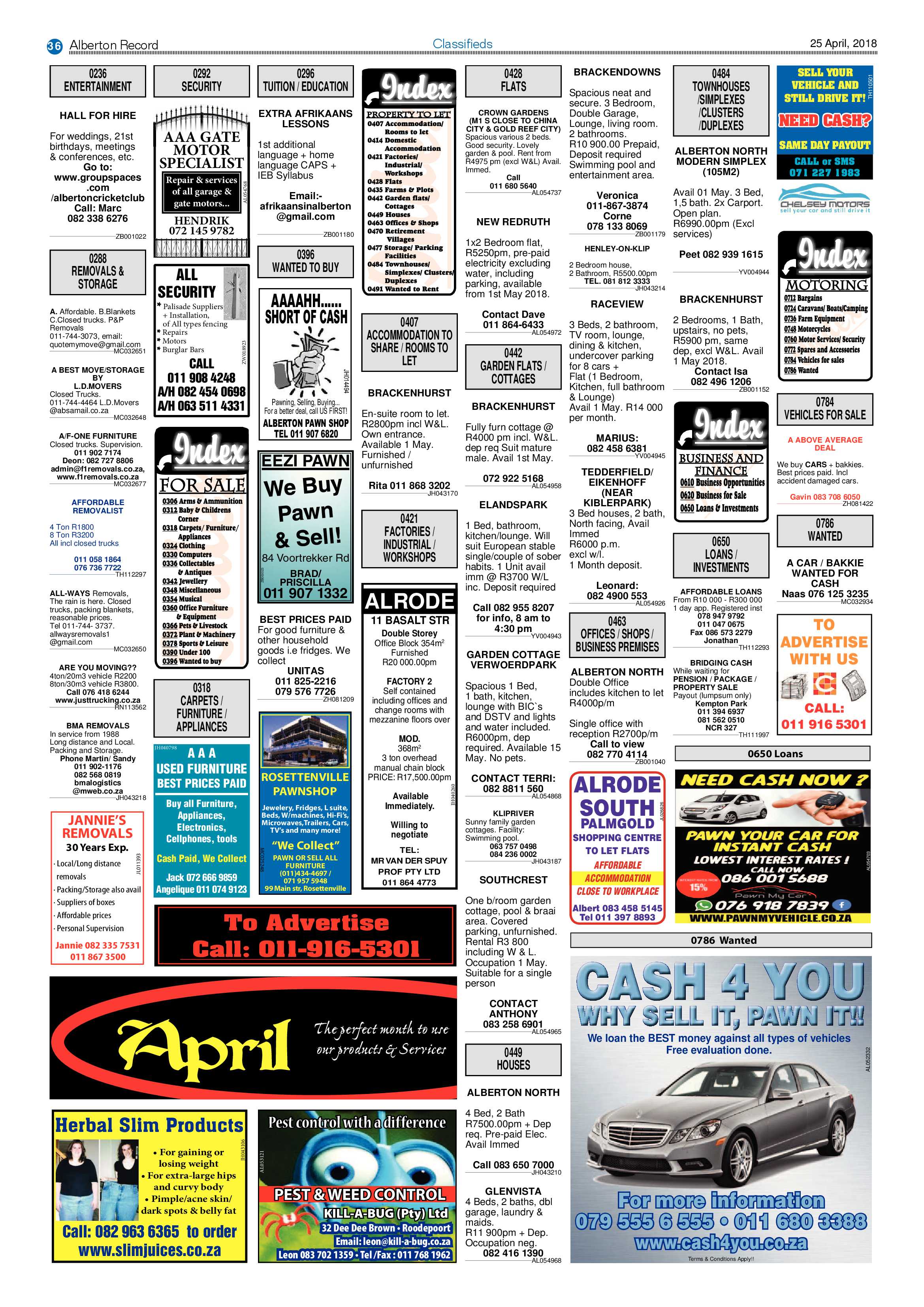 Alberton Record 25 April 2018 page 36