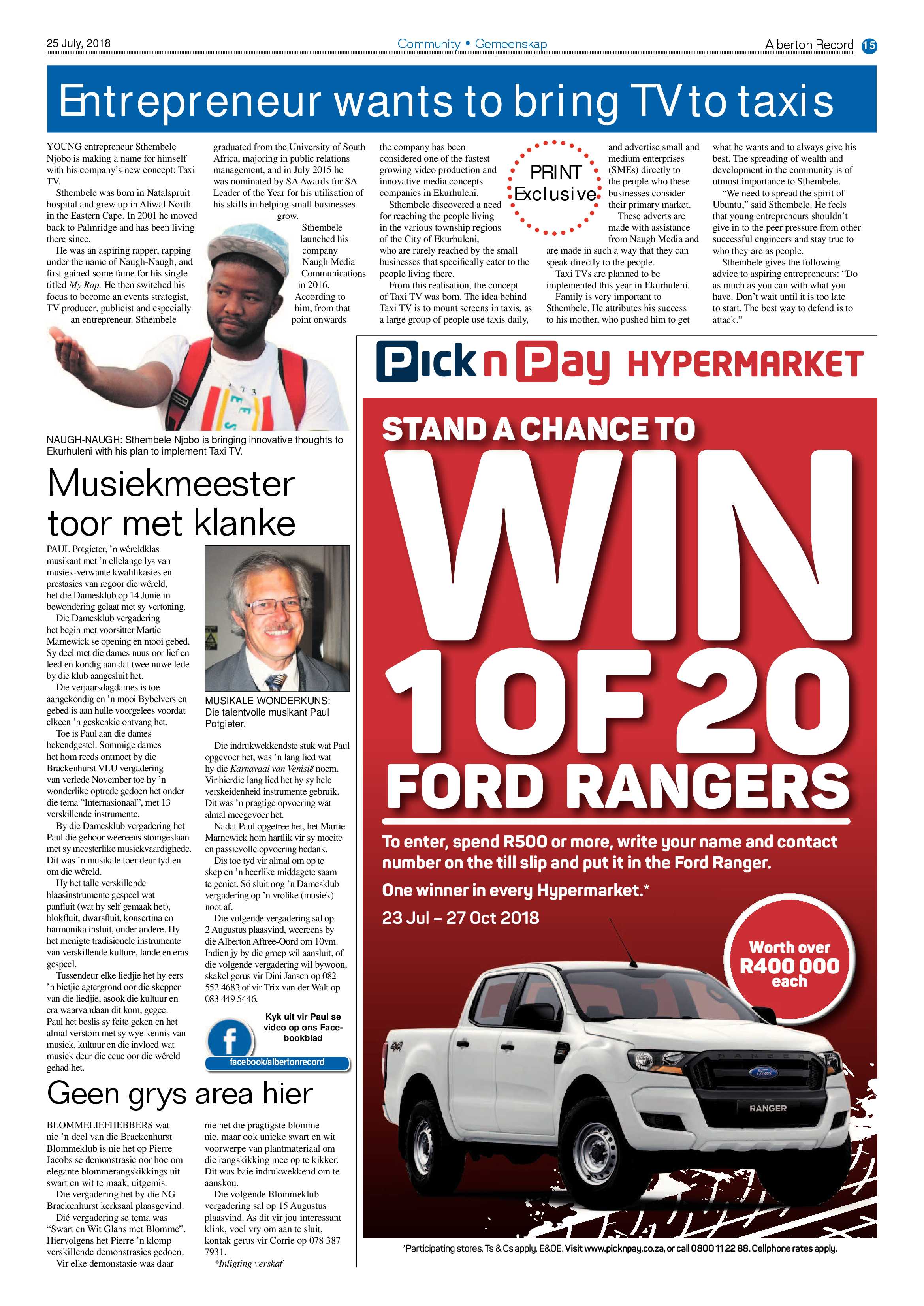 Alberton Record 25 July 2018 page 15