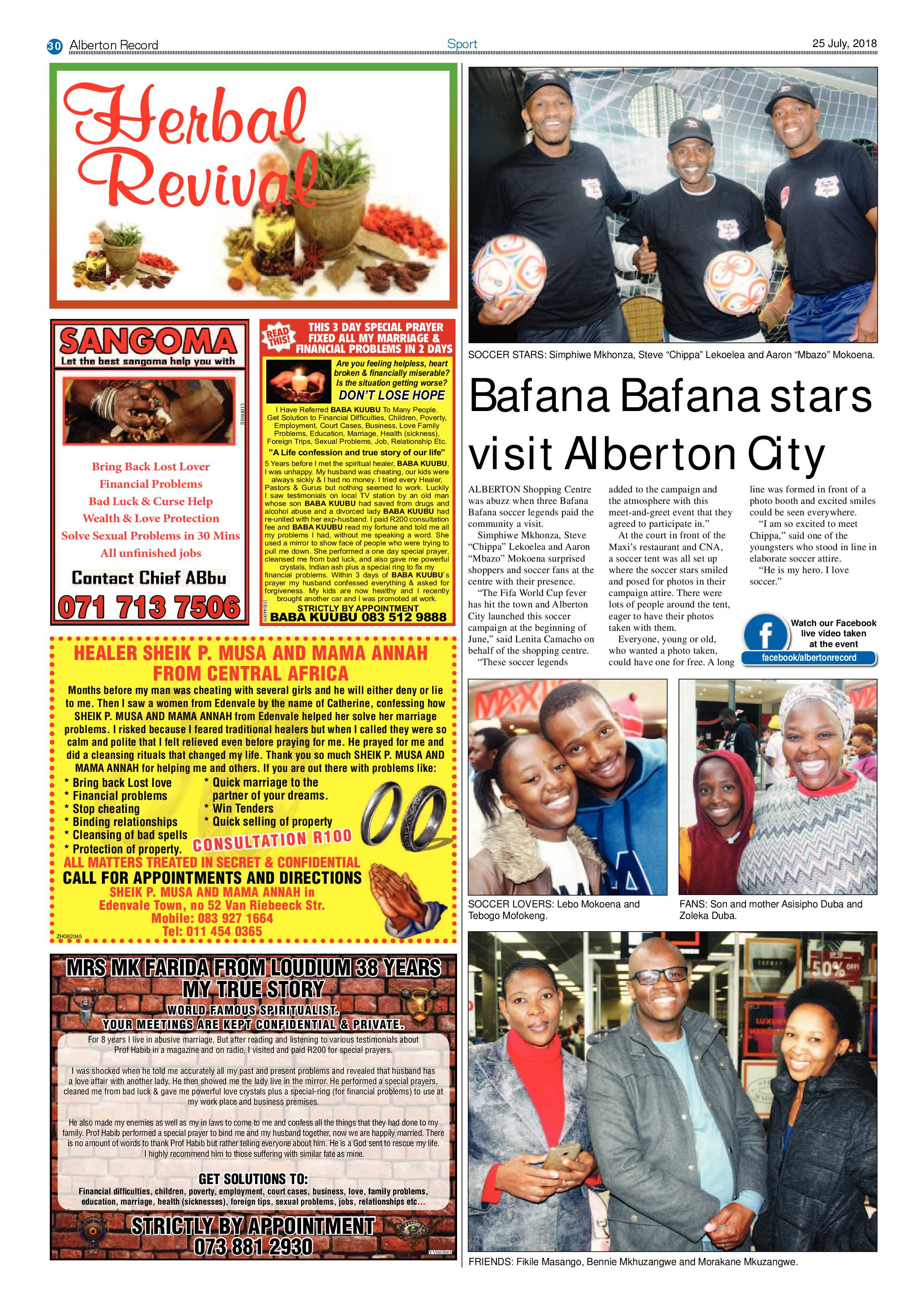 Alberton Record 25 July 2018 page 30
