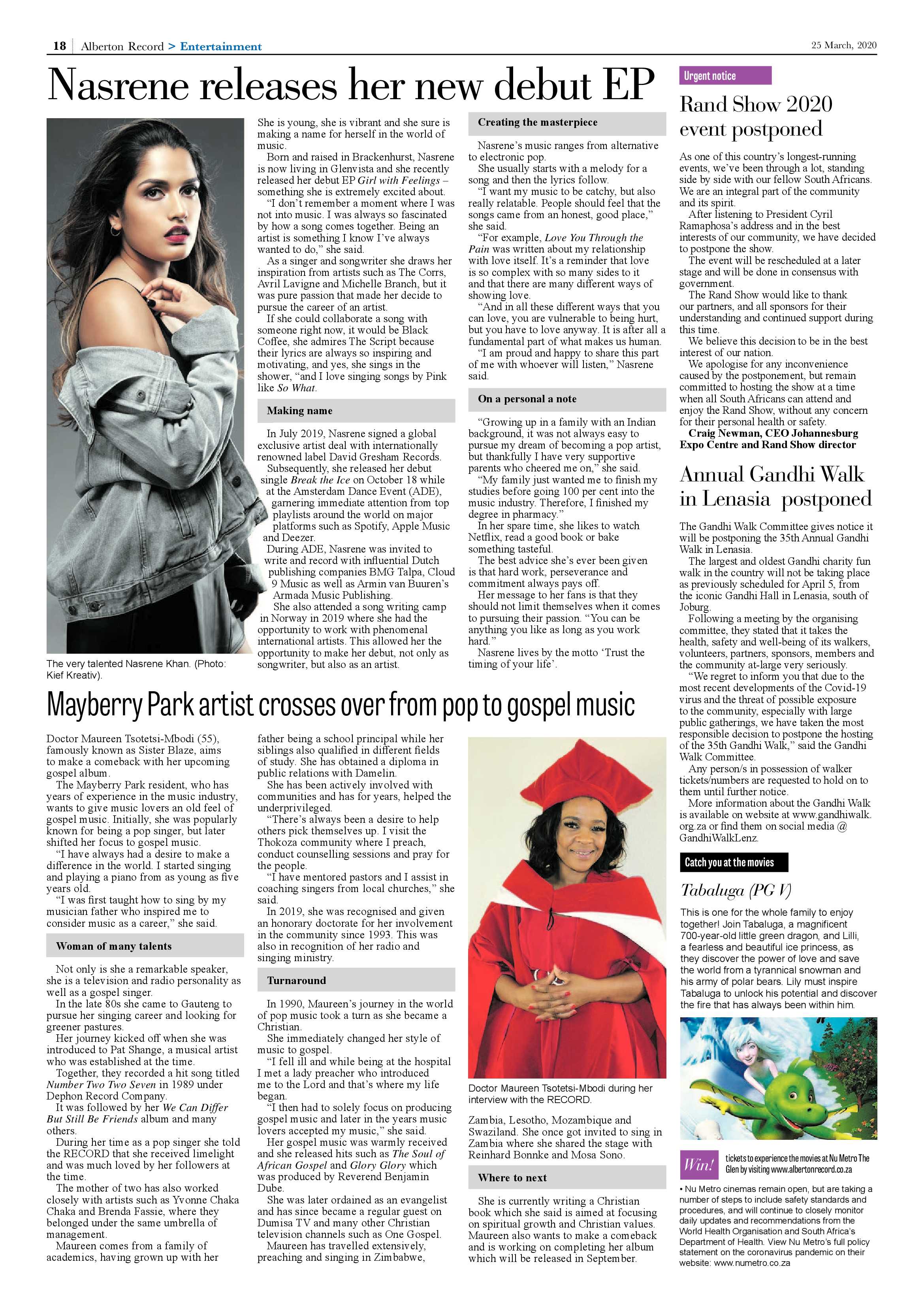 Alberton Record 25 March 2020 page 18