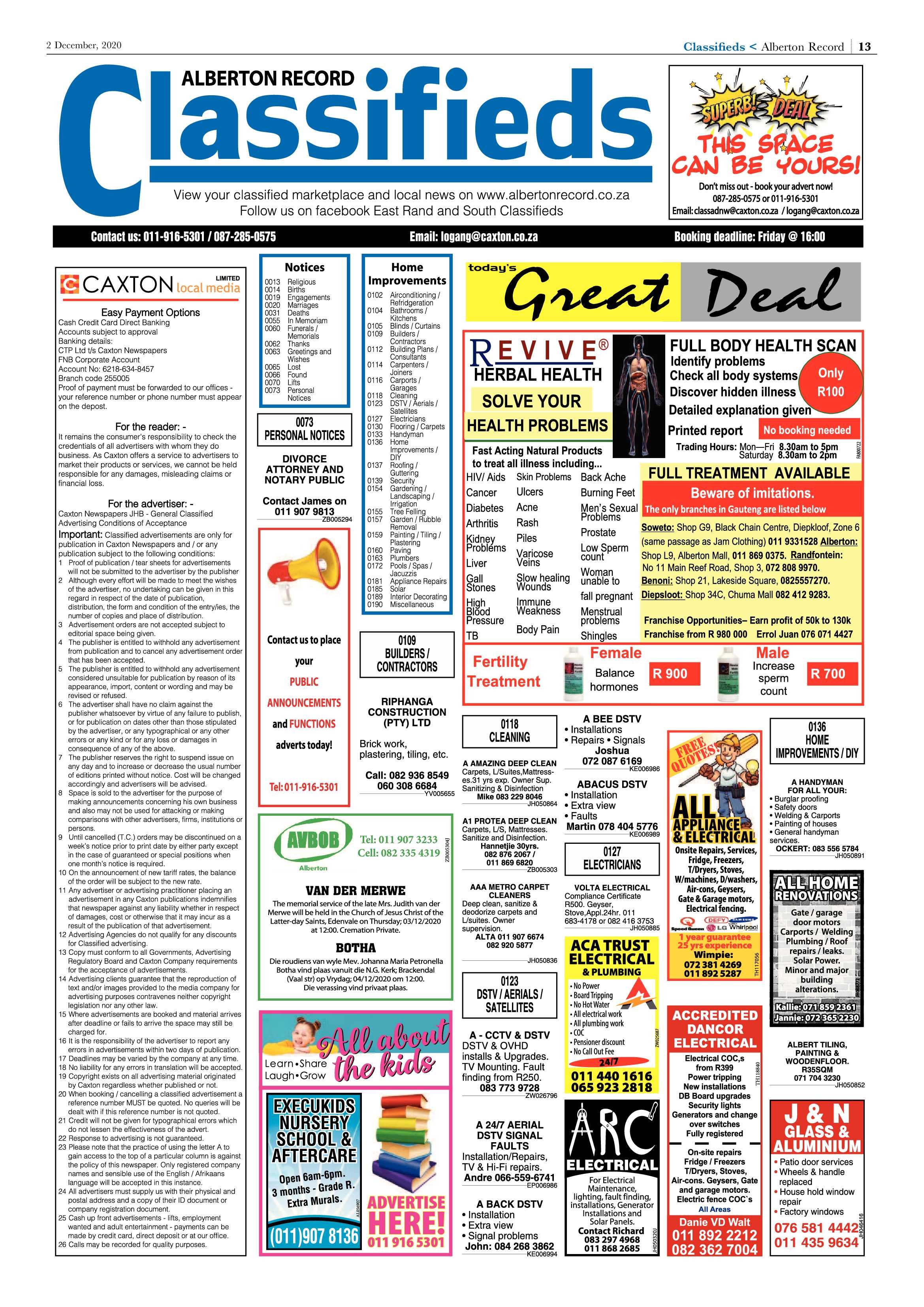 Alberton Record 02 December 2020 page 13