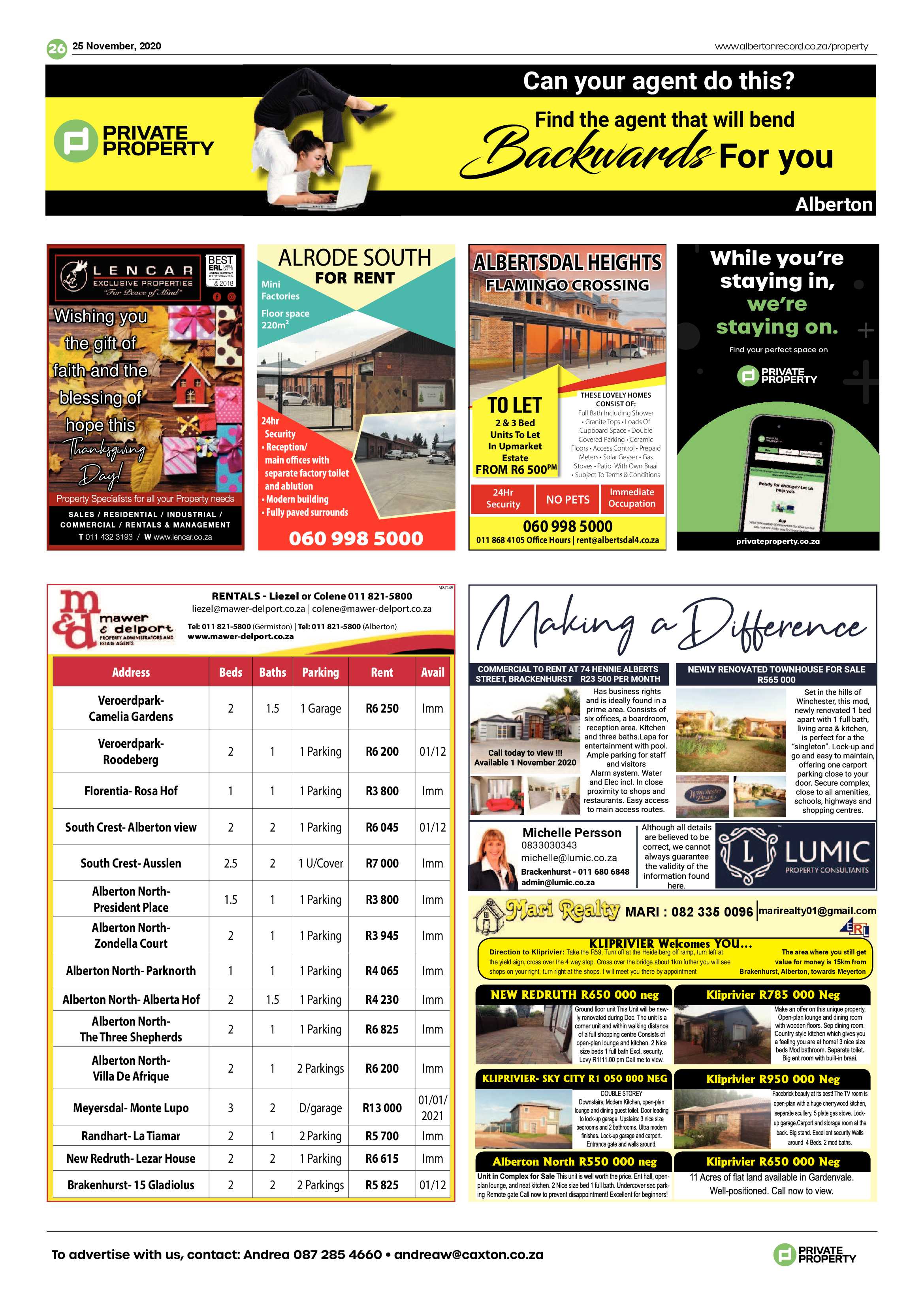 Alberton Record 25 November Alberton 2020 page 26