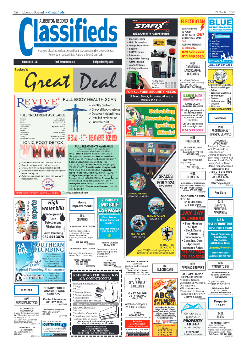 Alberton Record 25 October 2023 page 14