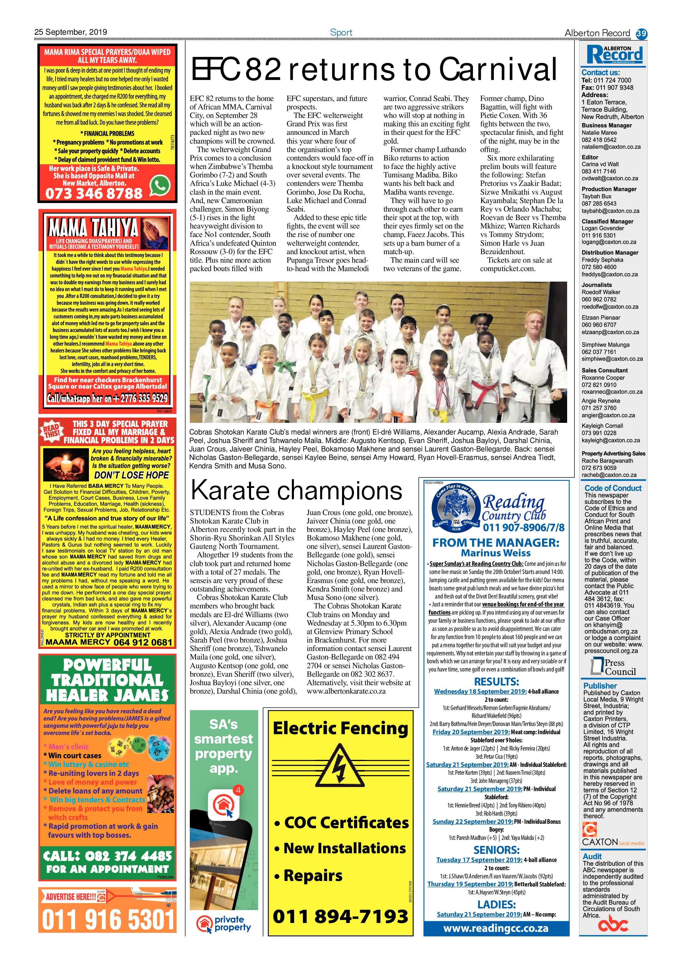 Alberton Record 25 September 2019 page 39