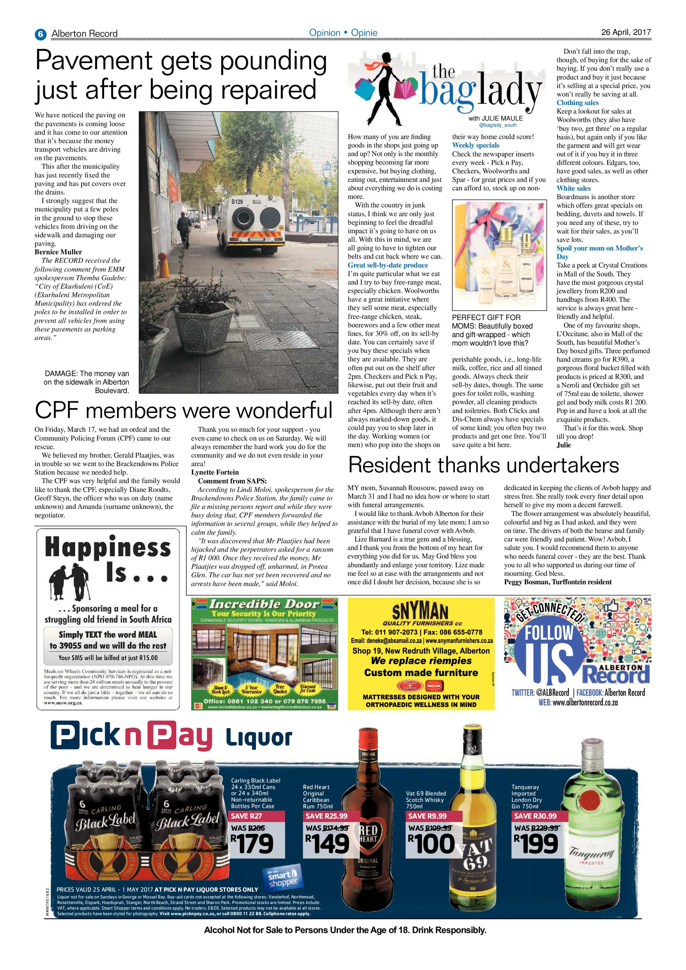 Alberton Record 26 April 2017 page 6