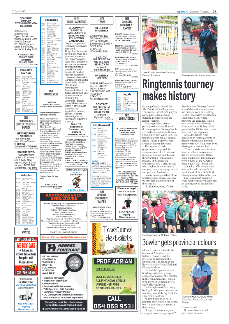Alberton Record 26 April 2023 page 23